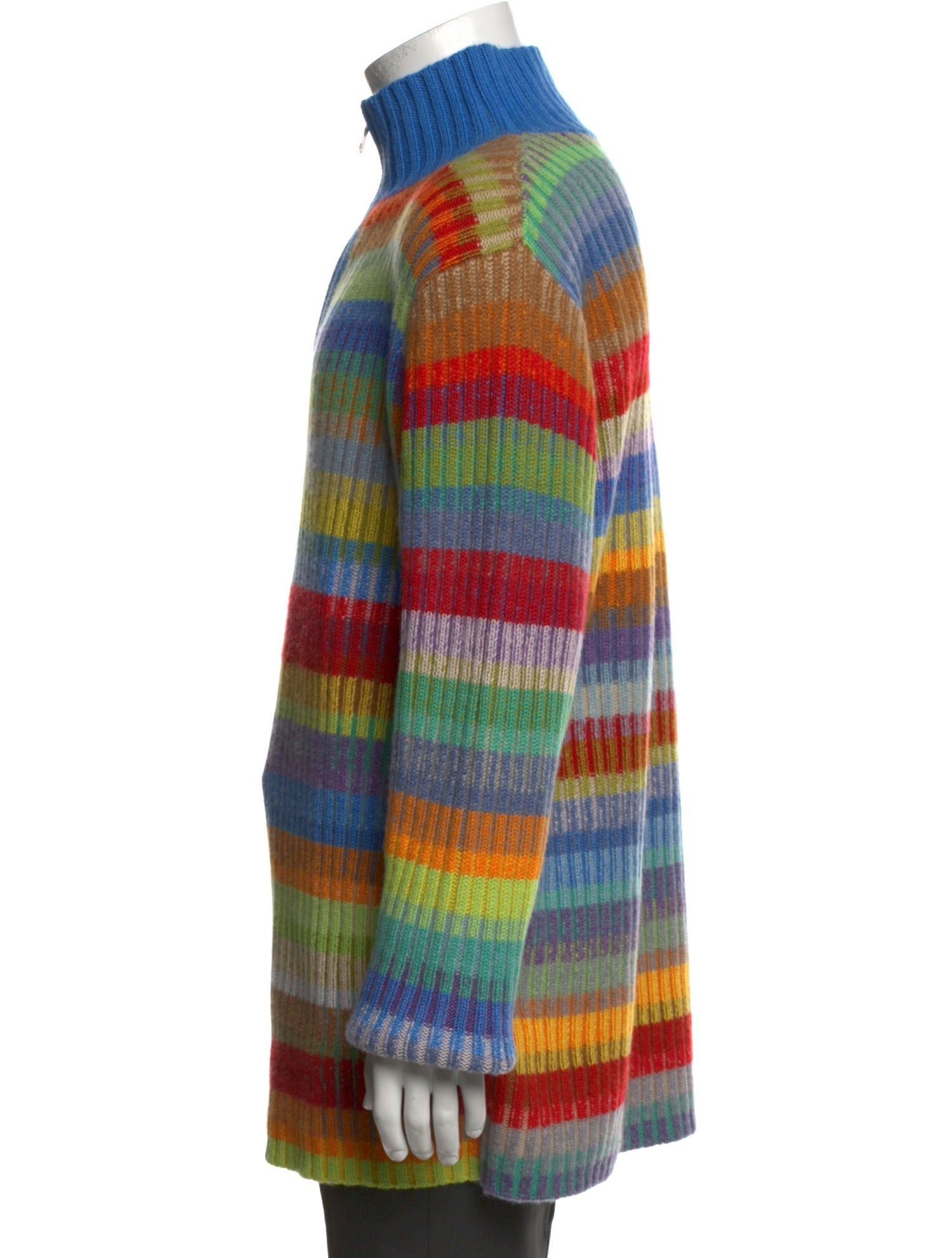 The Elder Statesman Cashmere Striped Cardigan