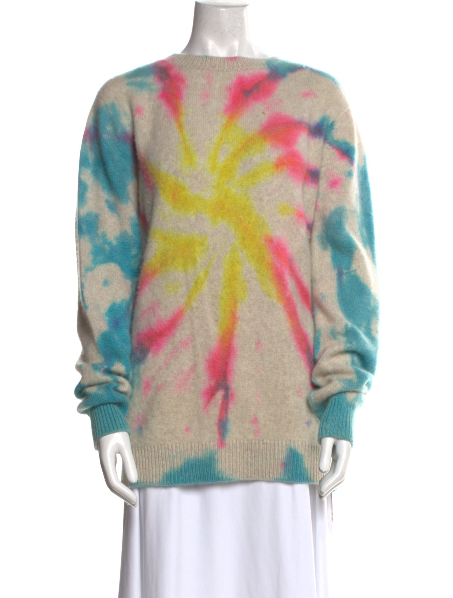 The Elder Statesman Cashmere Tie-Dye Print Sweater