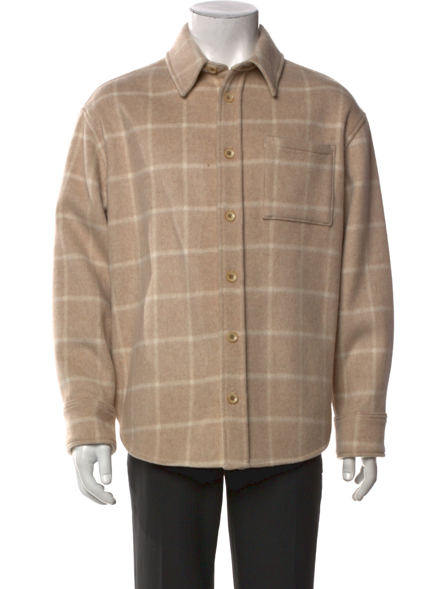 The Elder Statesman Plaid Print Long Sleeve Shirt