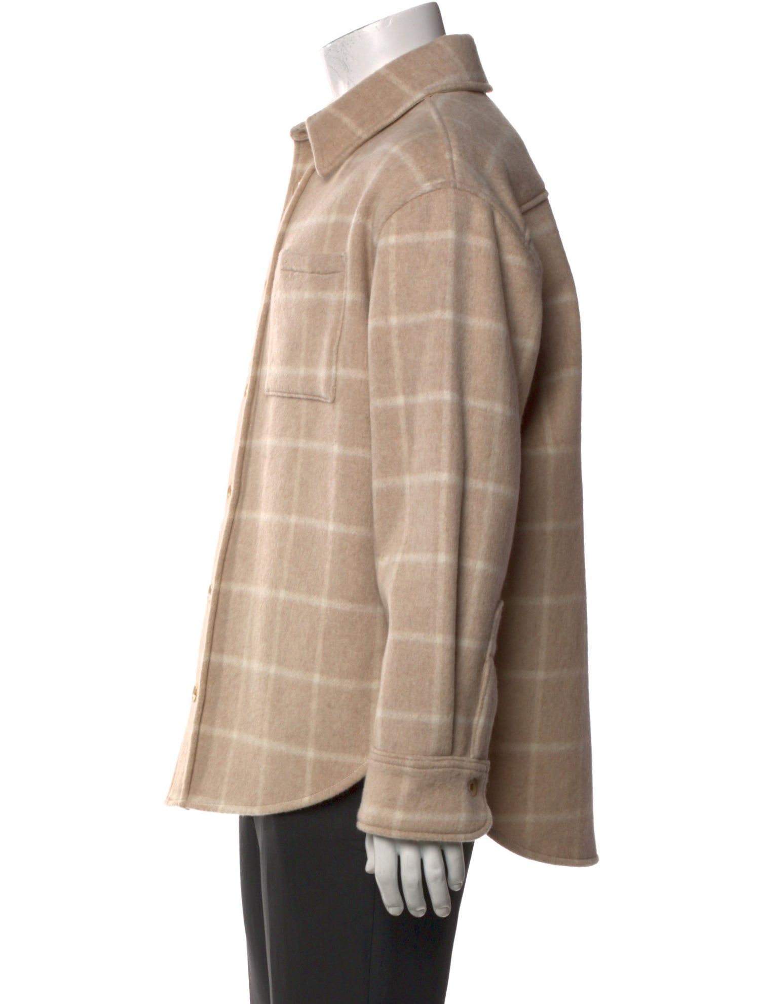 The Elder Statesman Plaid Print Long Sleeve Shirt