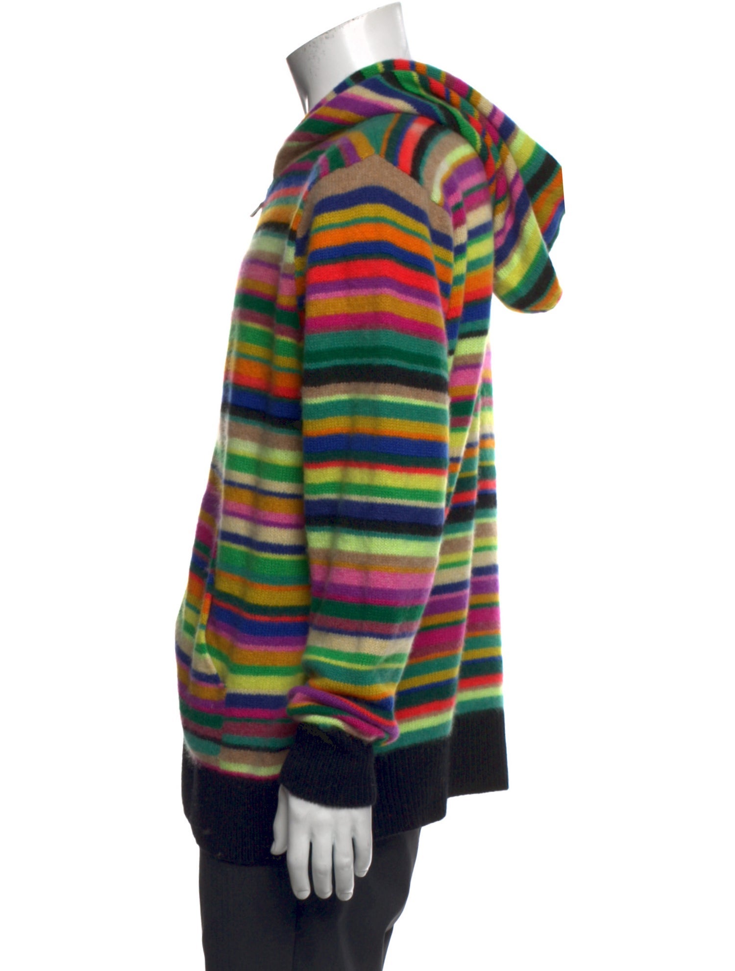 The Elder Statesman Cashmere Striped Cardigan