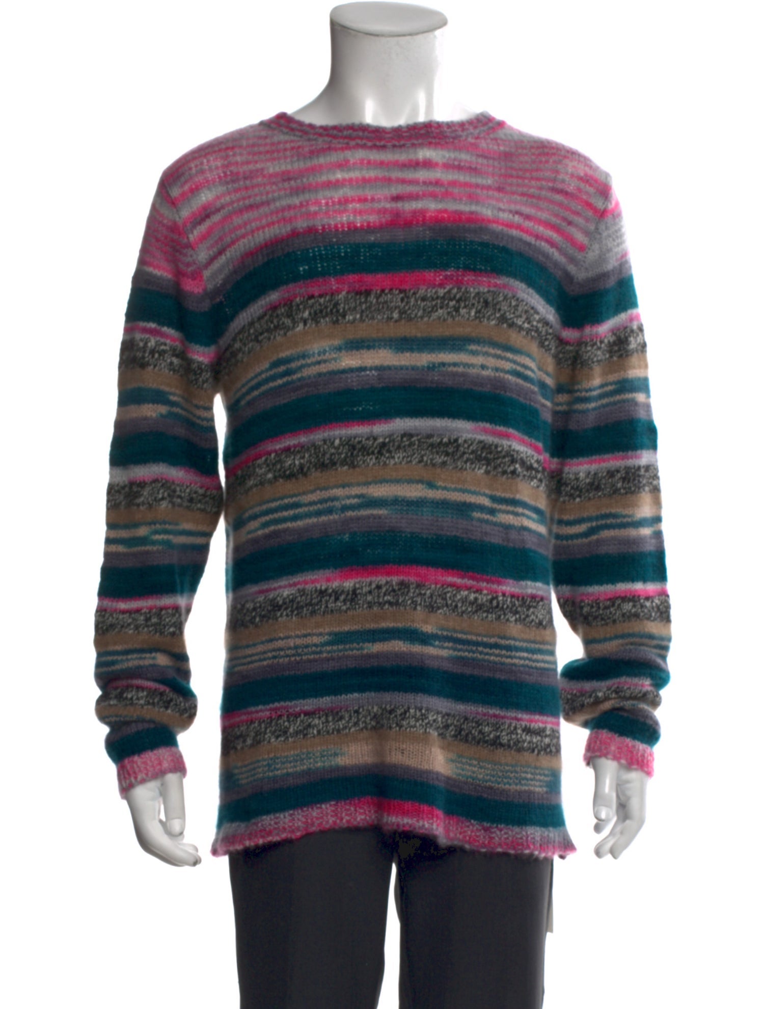The Elder Statesman Cashmere Striped Pullover