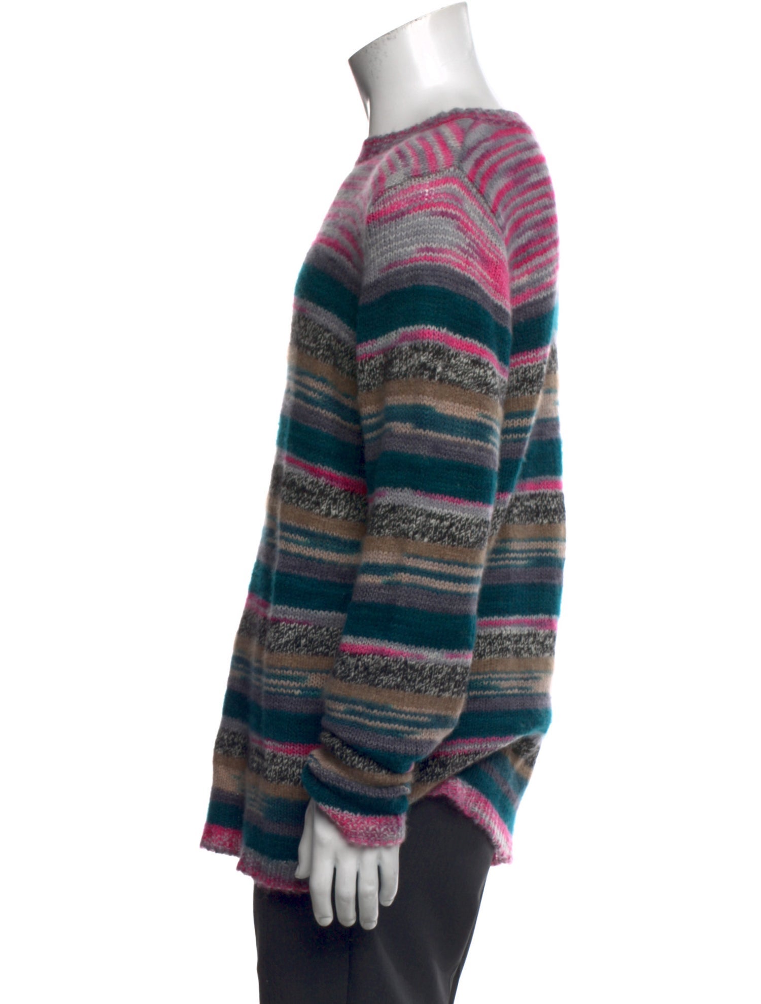 The Elder Statesman Cashmere Striped Pullover