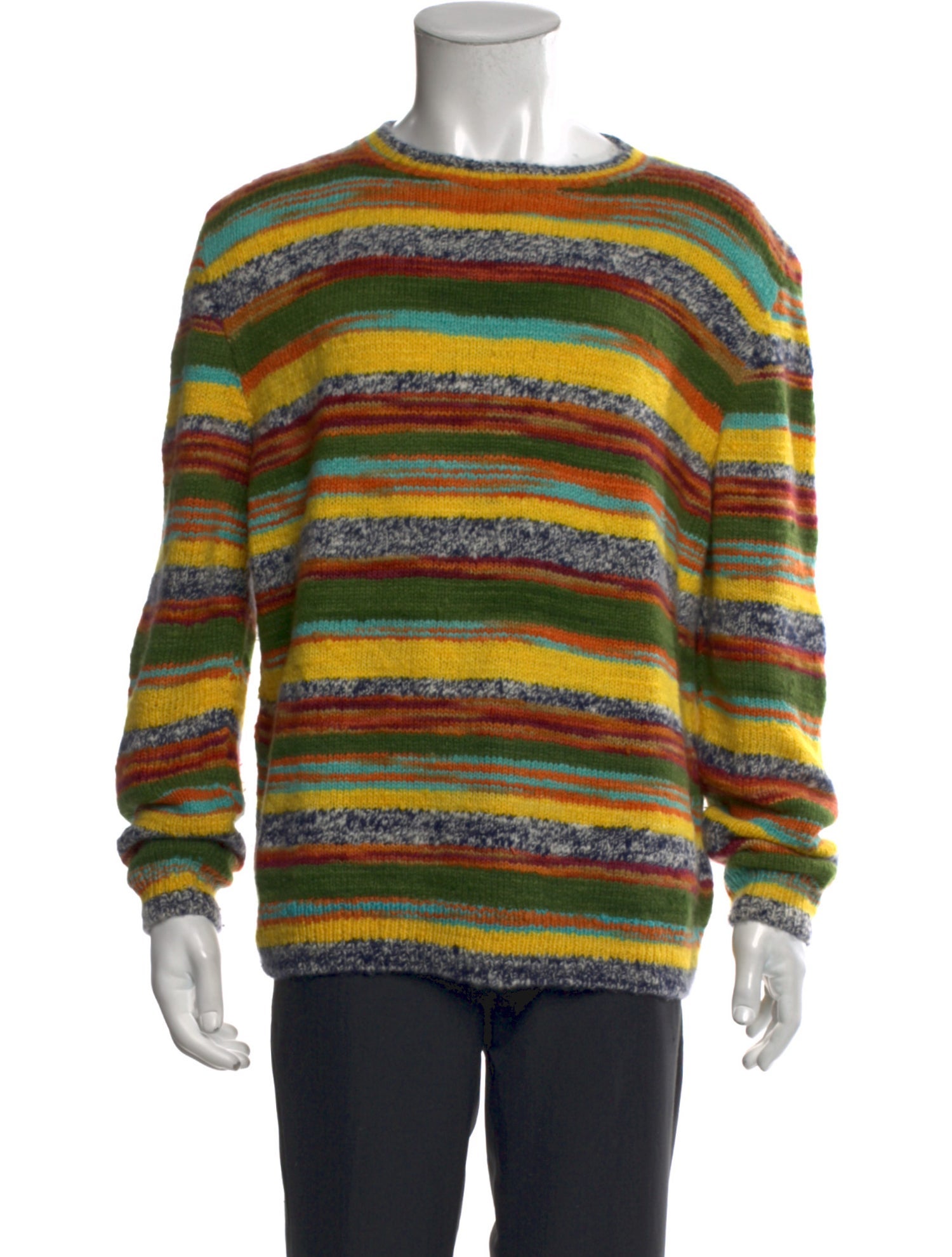 The Elder Statesman Cashmere Striped Pullover
