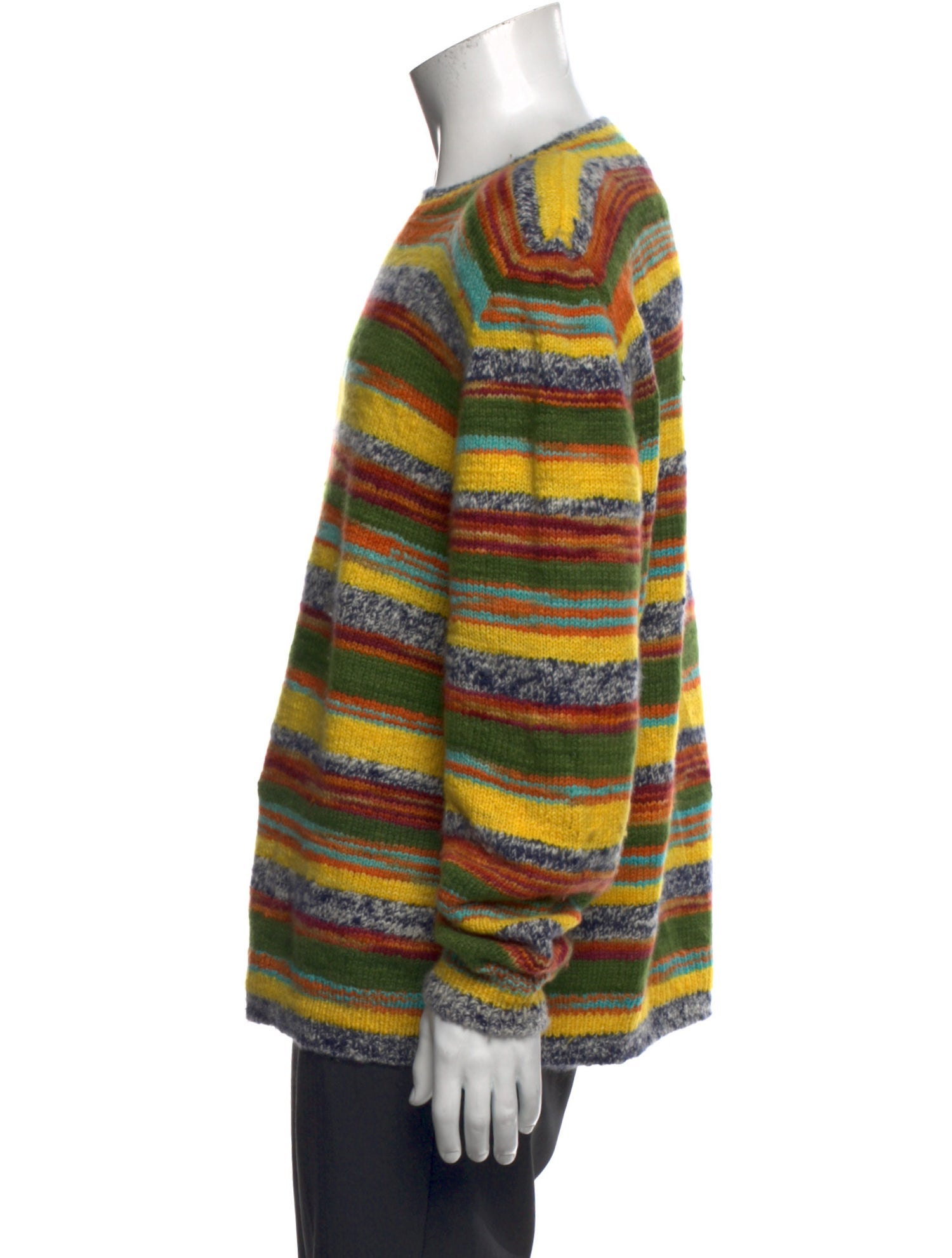 The Elder Statesman Cashmere Striped Pullover