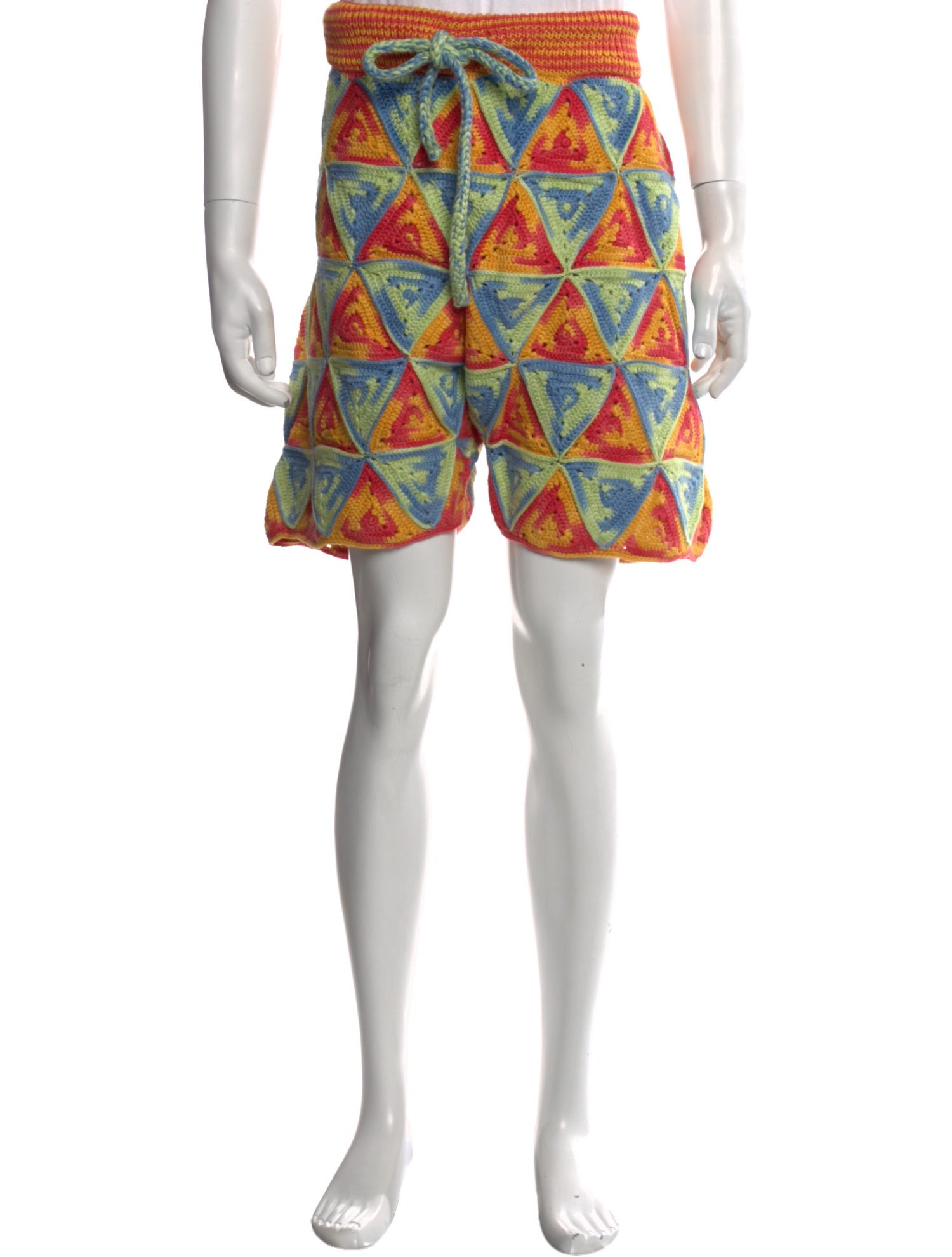 The Elder Statesman Colorblock Pattern Shorts w/ Tags