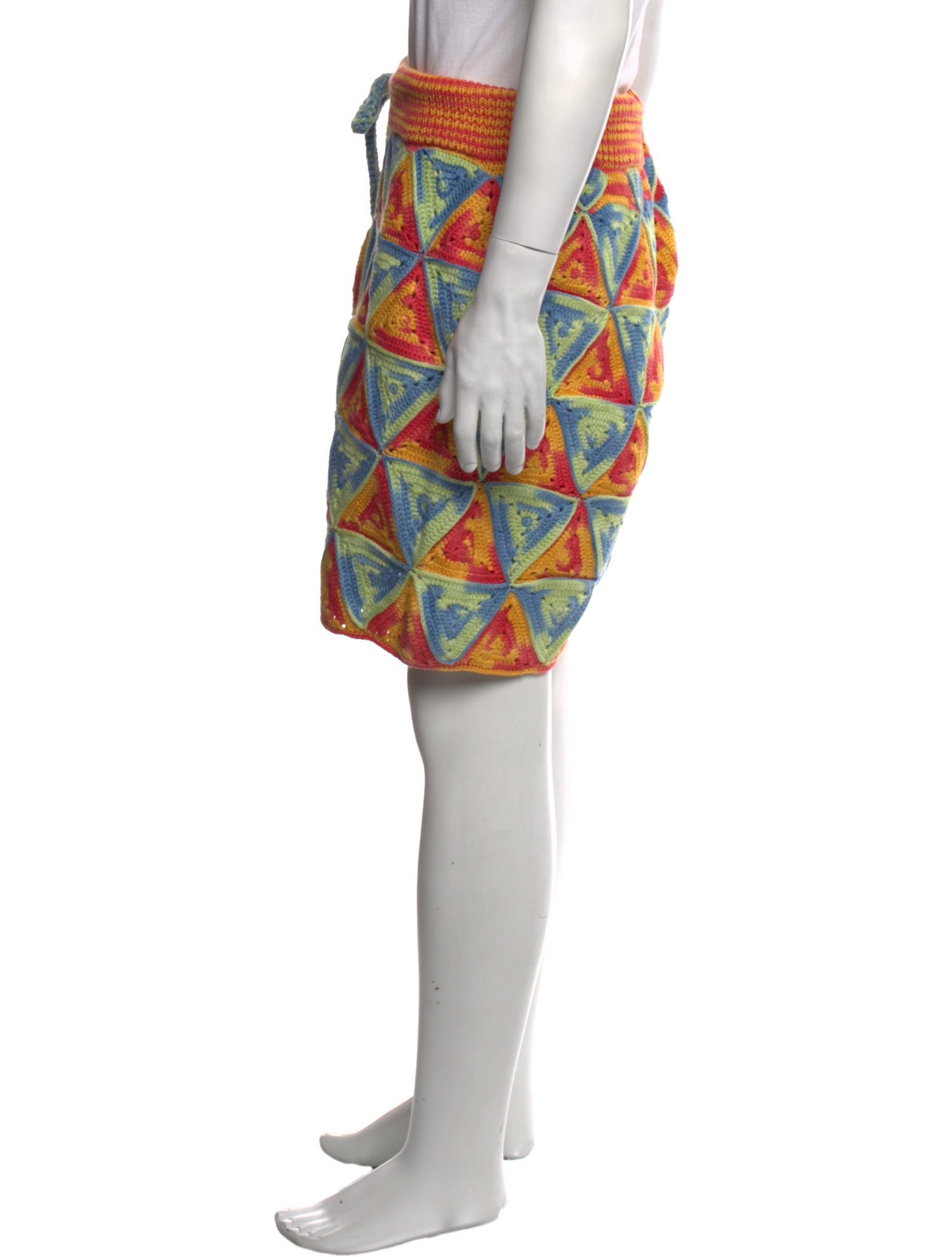 The Elder Statesman Colorblock Pattern Shorts w/ Tags