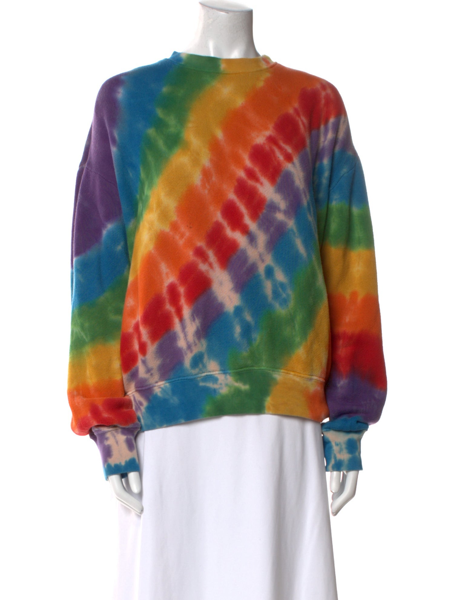 The Elder Statesman Tie-Dye Print Crew Neck Sweatshirt