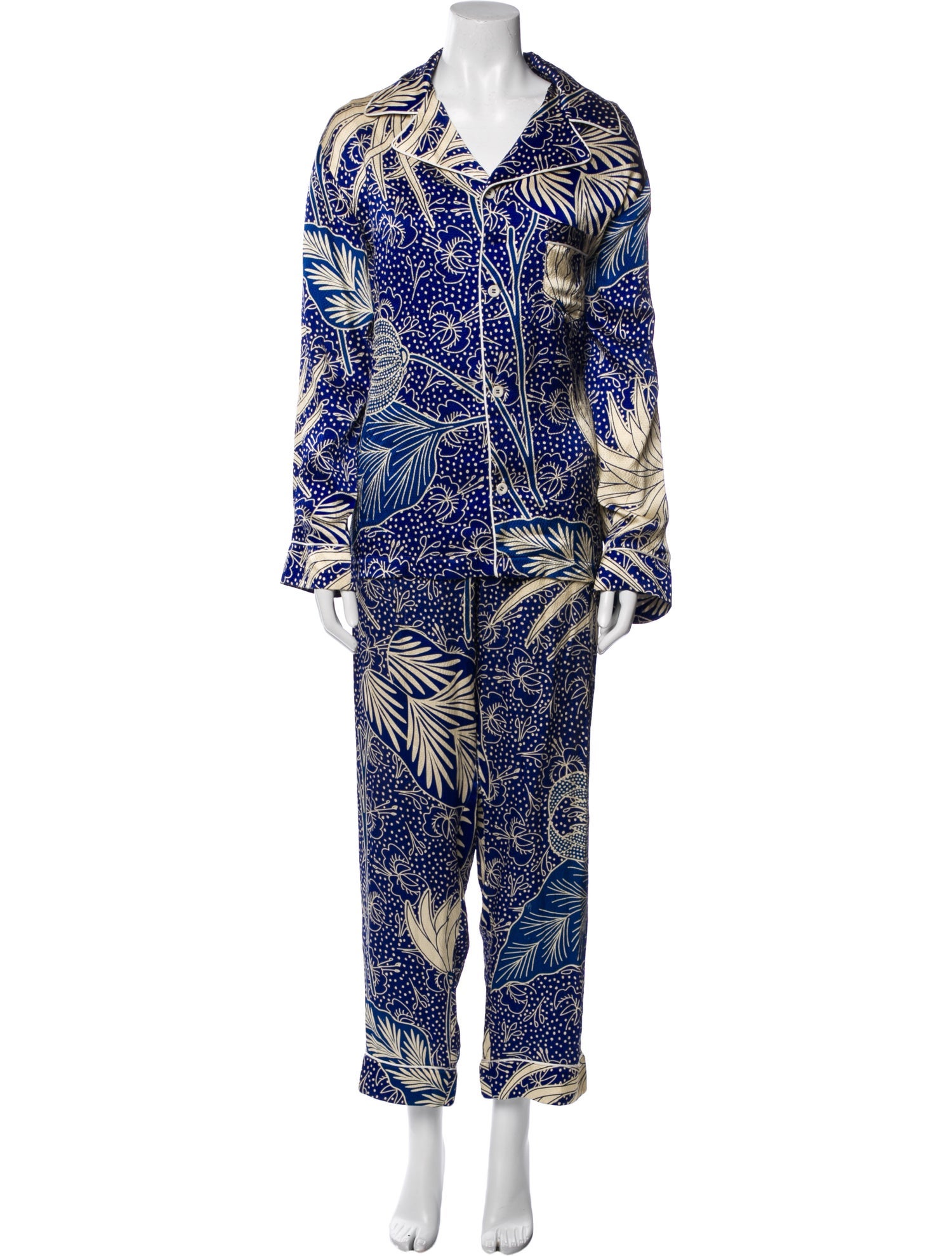 The Elder Statesman Silk Printed Pant Set