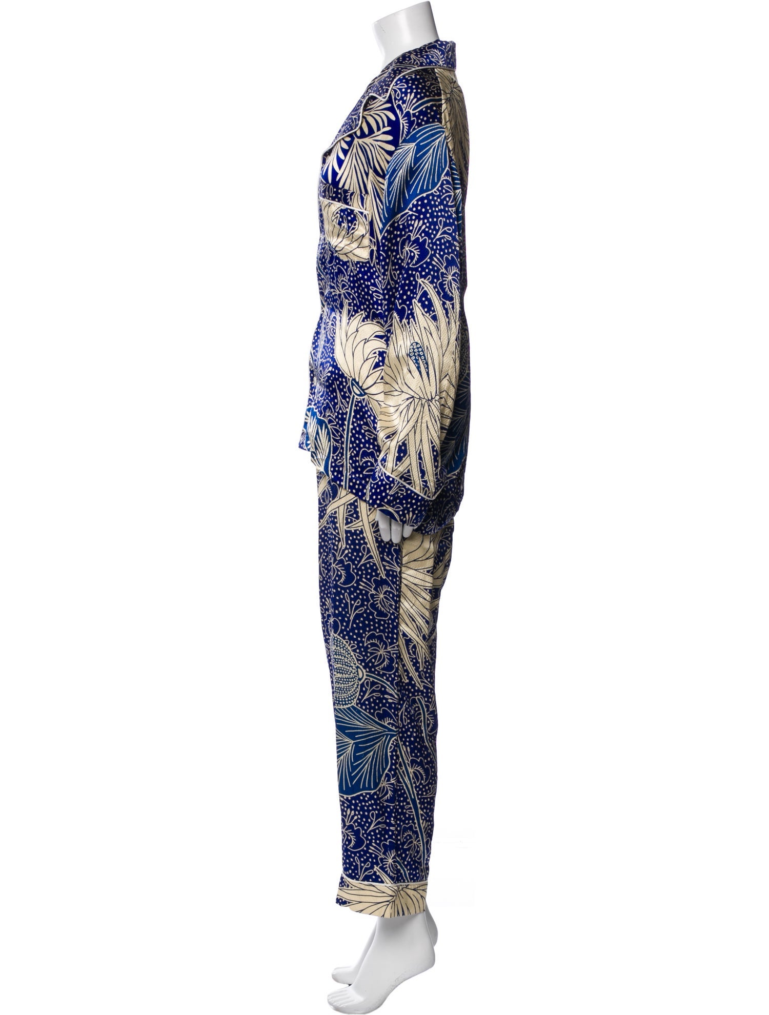The Elder Statesman Silk Printed Pant Set
