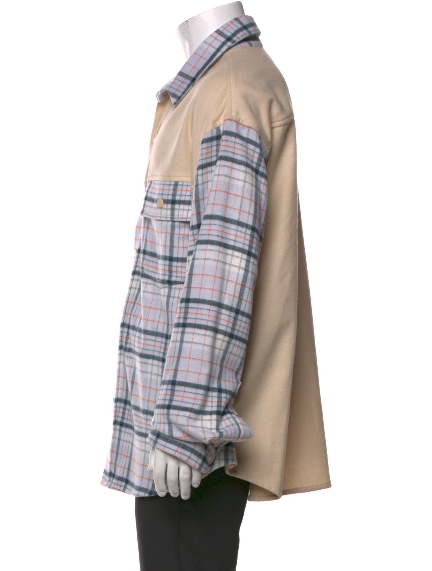 The Elder Statesman Virgin Wool Plaid Print Polo Sweater