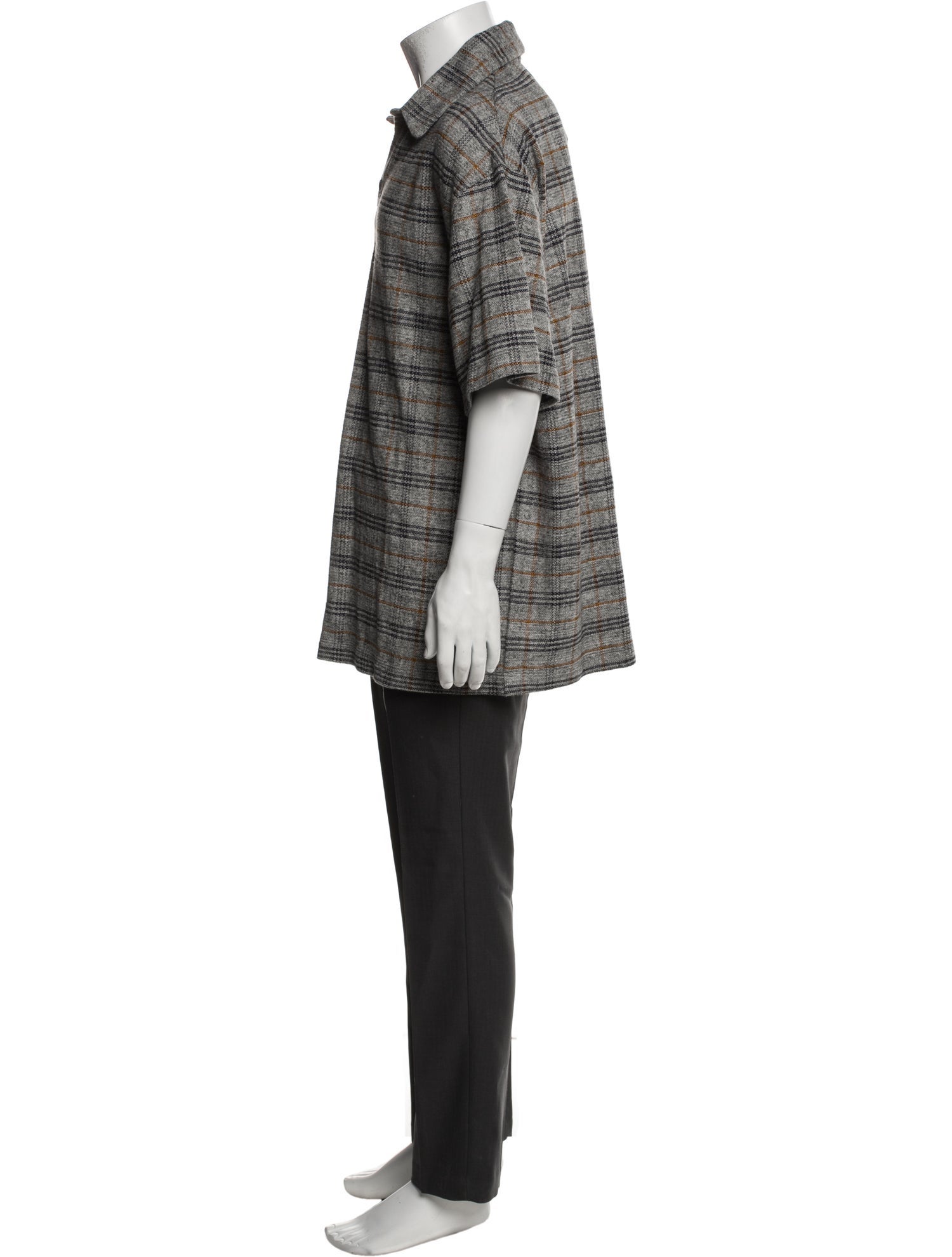 The Elder Statesman Plaid Print Short Sleeve Shirt w/ Tags