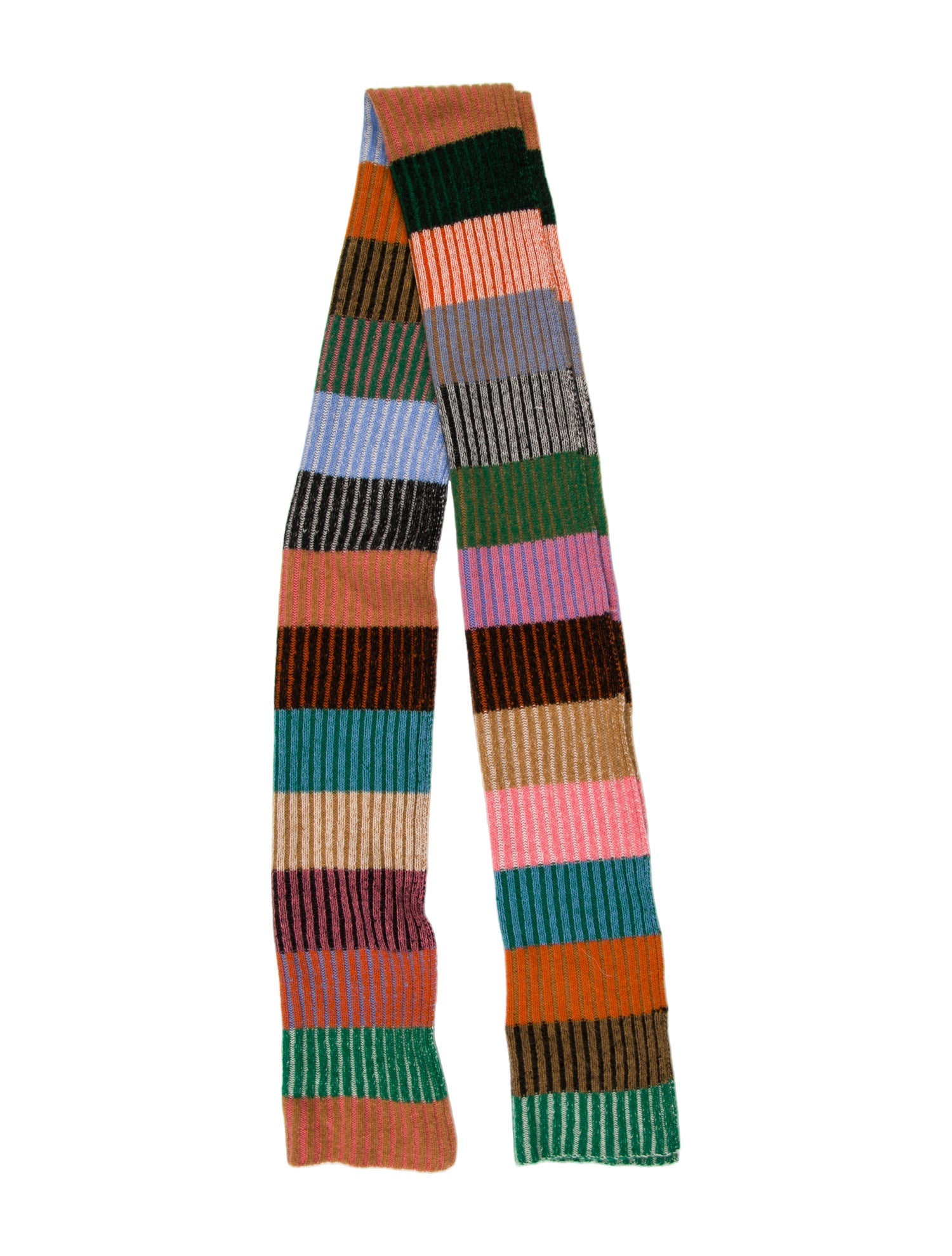 The Elder Statesman Cashmere Striped Scarf