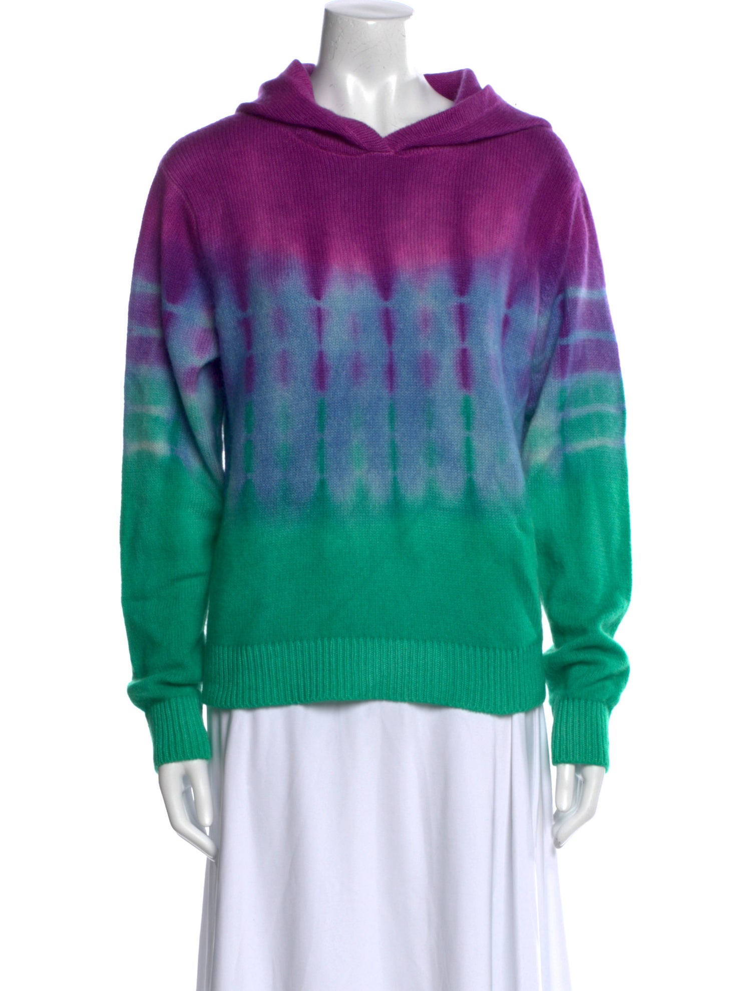 The Elder Statesman Cashmere Tie-Dye Print Sweatshirt