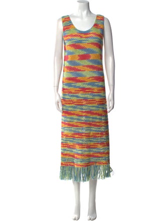 The Elder Statesman Striped Long Dress