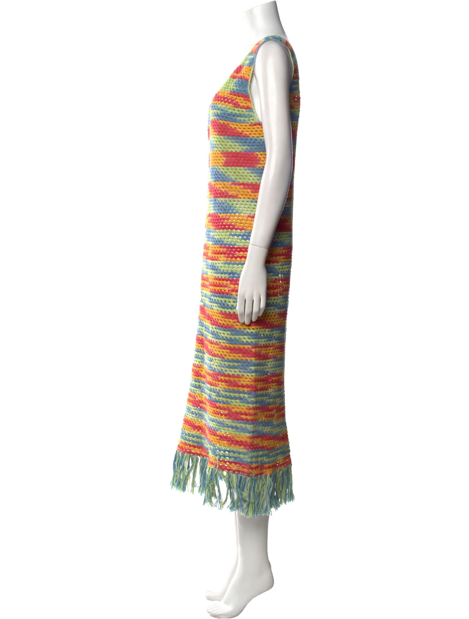 The Elder Statesman Striped Long Dress