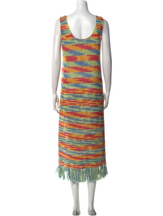 The Elder Statesman Striped Long Dress