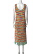 The Elder Statesman Striped Long Dress