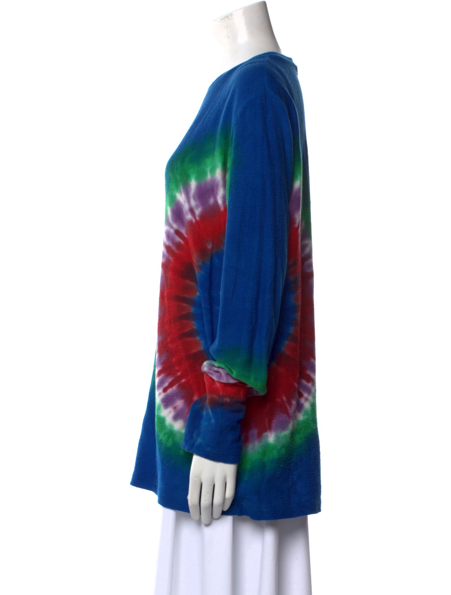 The Elder Statesman Tie-Dye Print Crew Neck Tunic