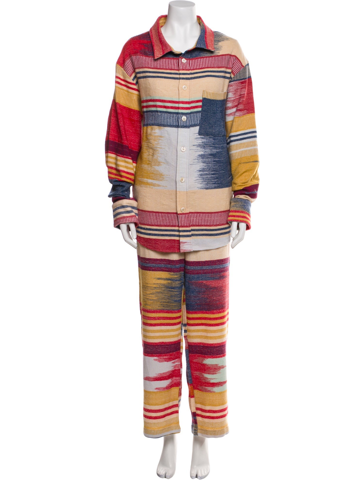 The Elder Statesman Cashmere Striped Pant Set w/ Tags