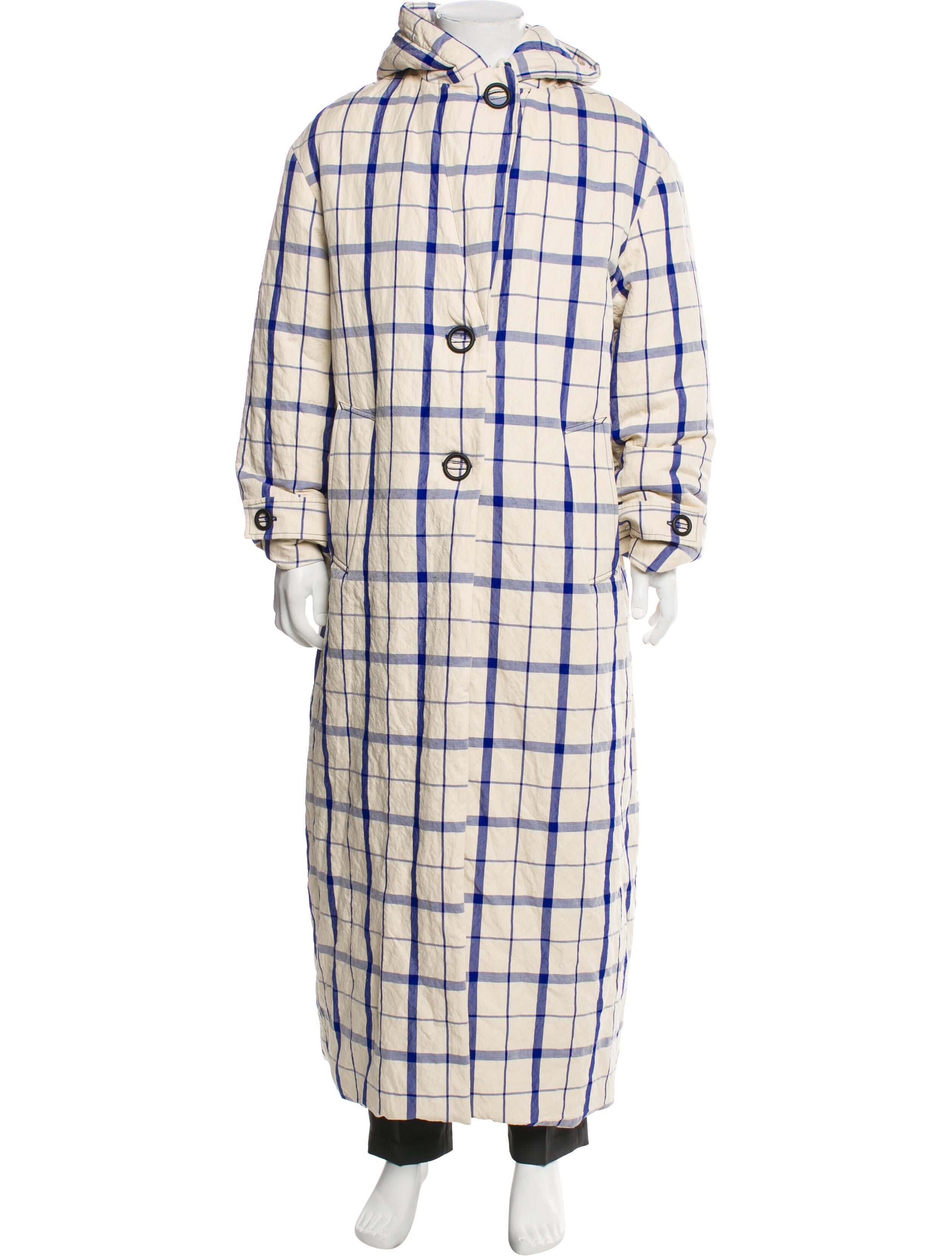 The Elder Statesman Plaid Print Overcoat