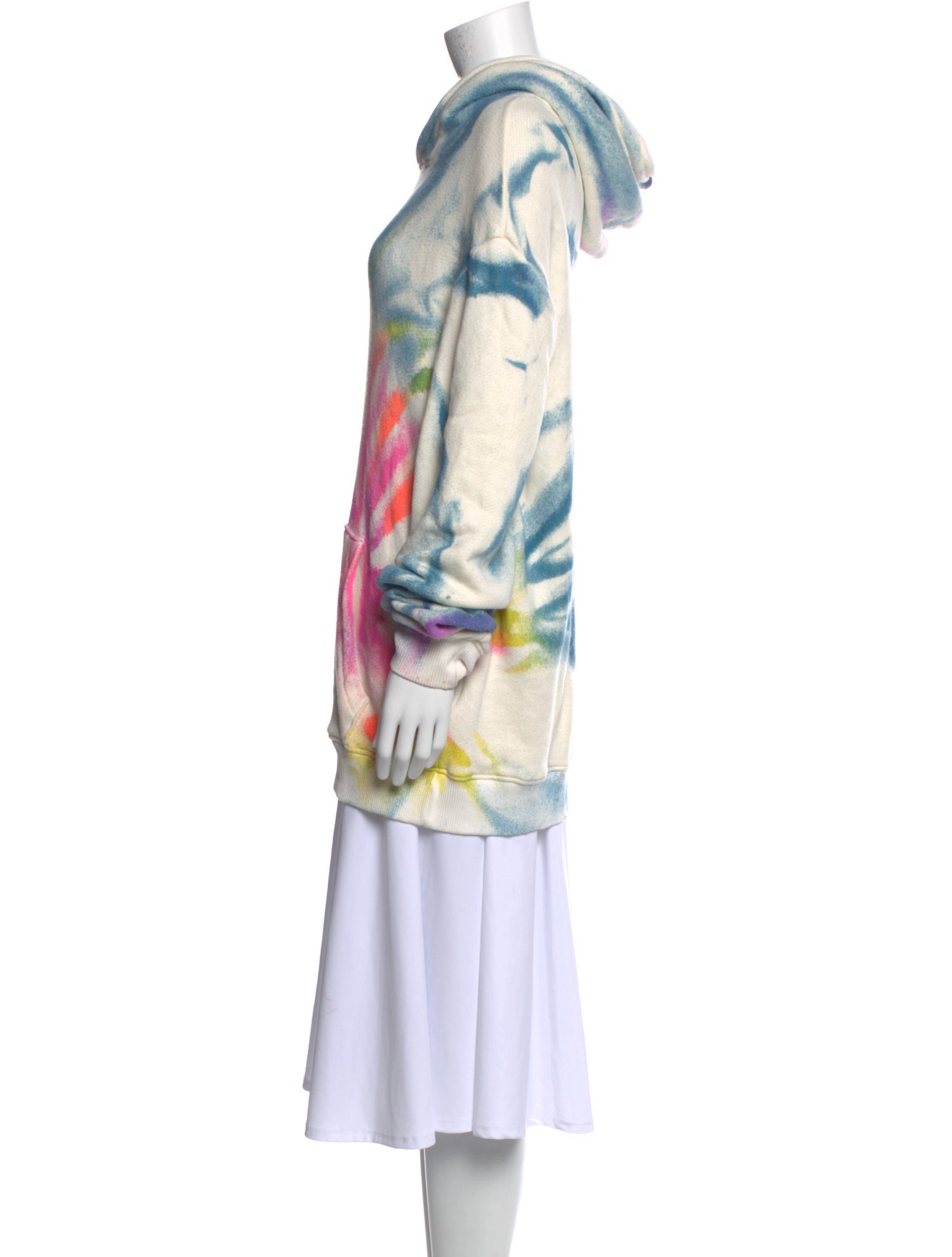 The Elder Statesman Tie-Dye Print Cowl Neck Tunic