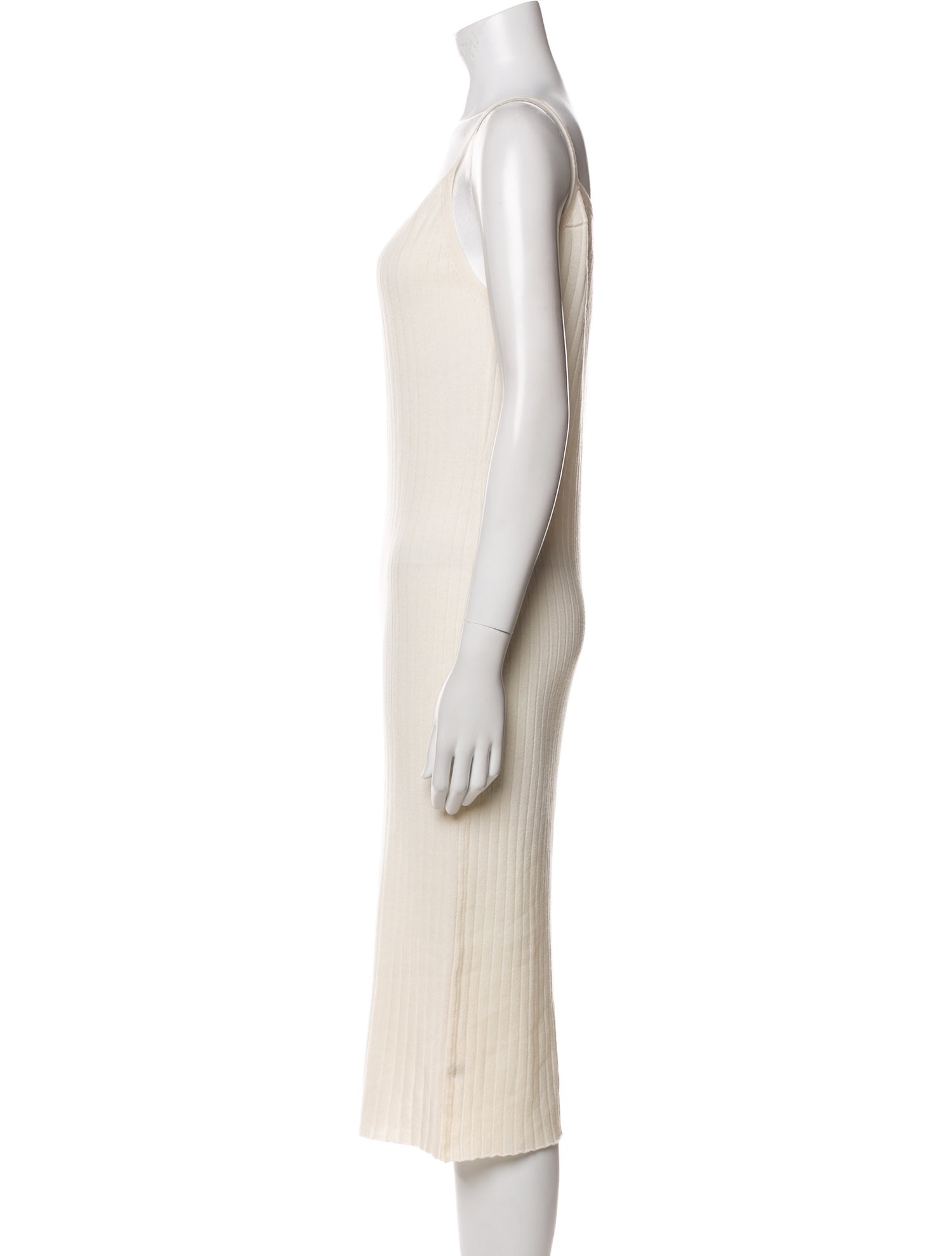 The Elder Statesman Scoop Neck Midi Length Dress