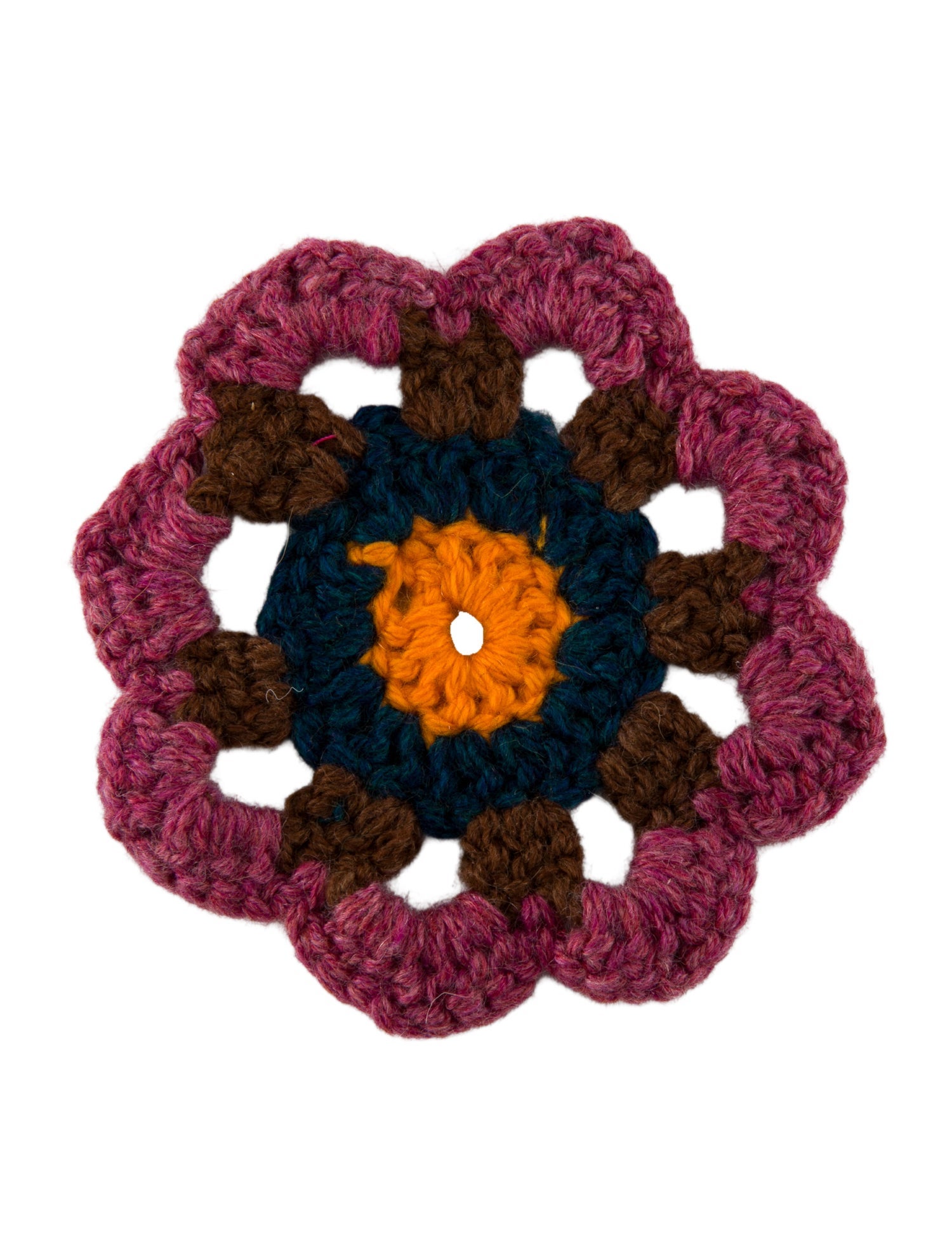 The Elder Statesman 4-Piece Cashmere Crochet Round Coasters Set