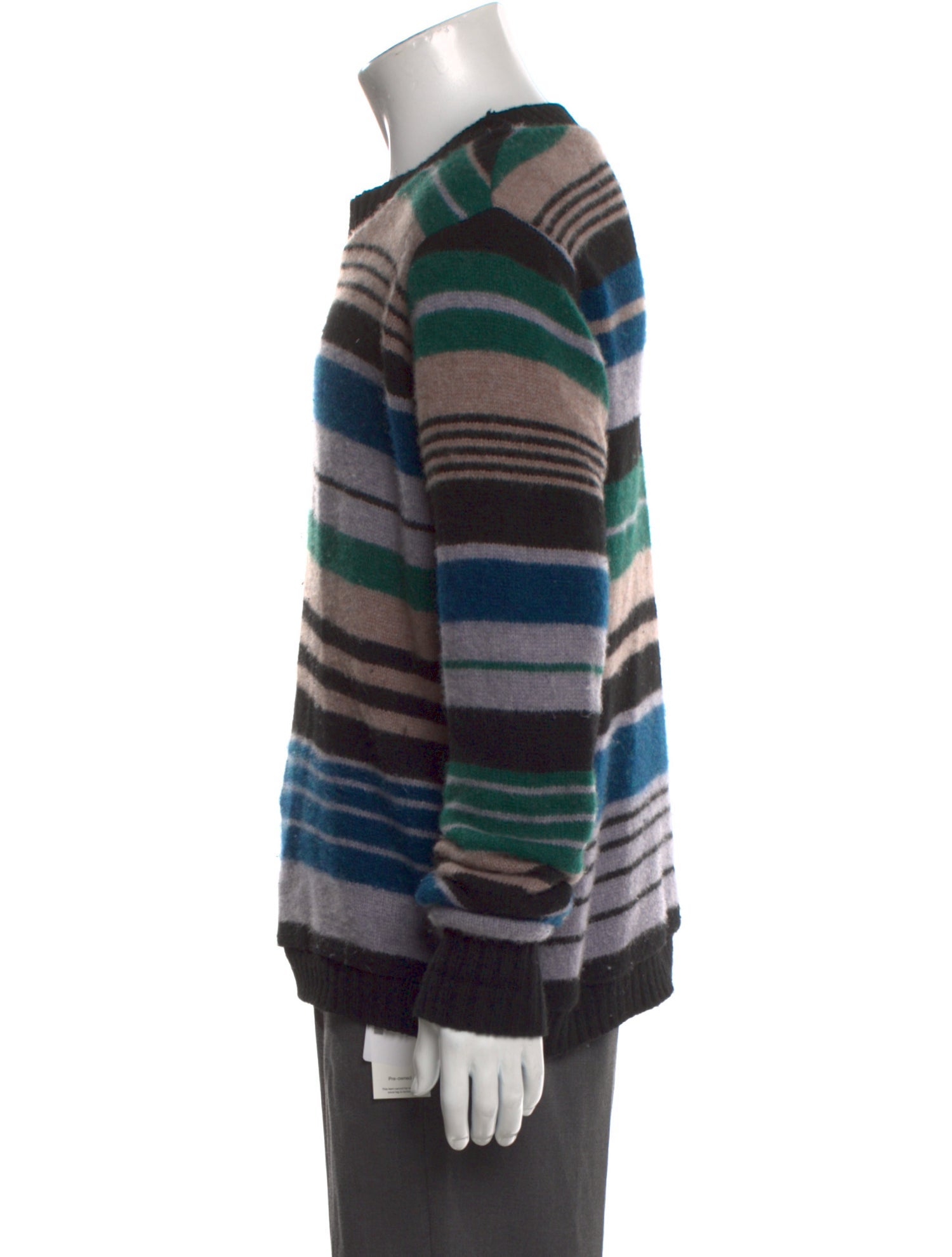 The Elder Statesman Cashmere Striped Pullover
