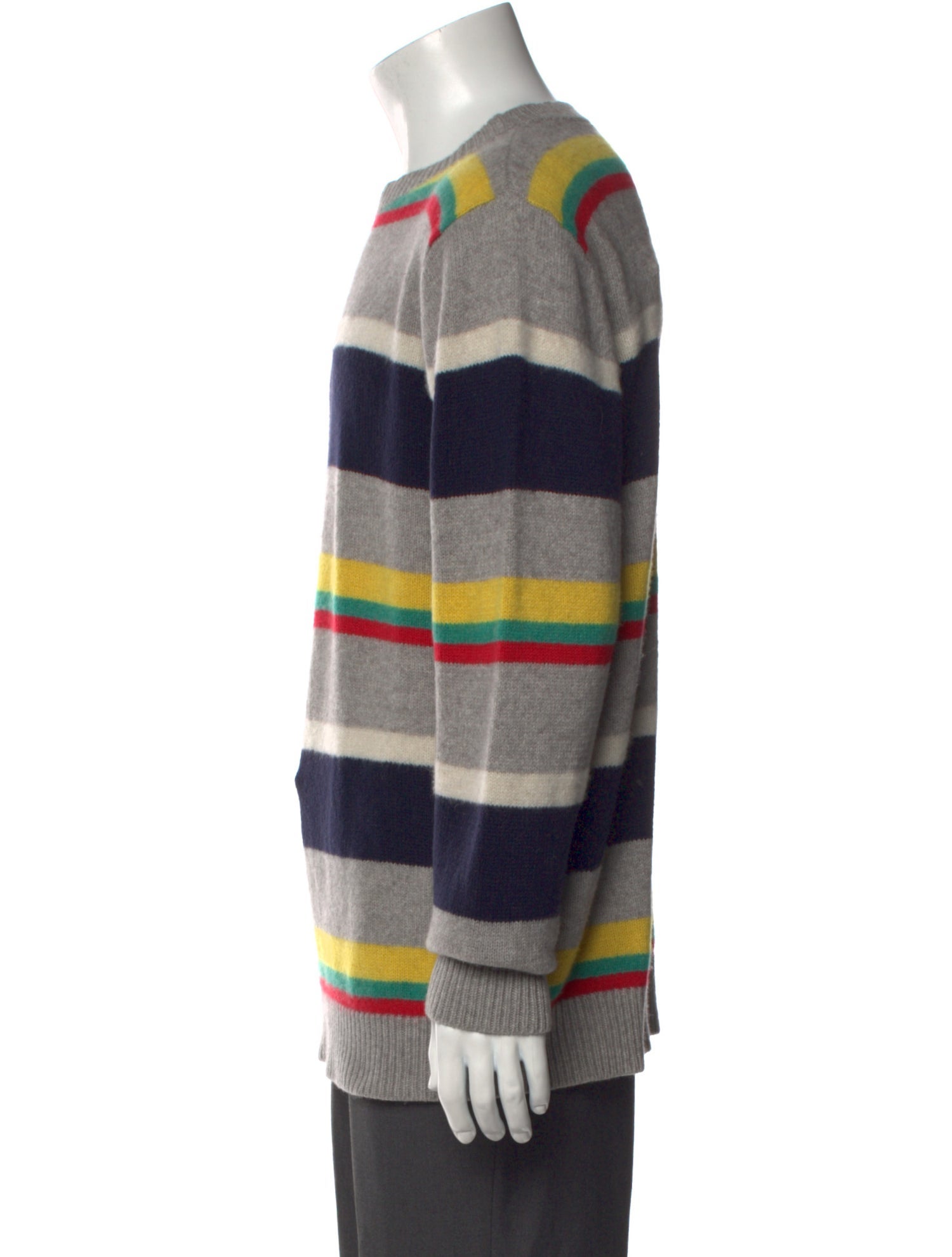 The Elder Statesman Cashmere Striped Pullover