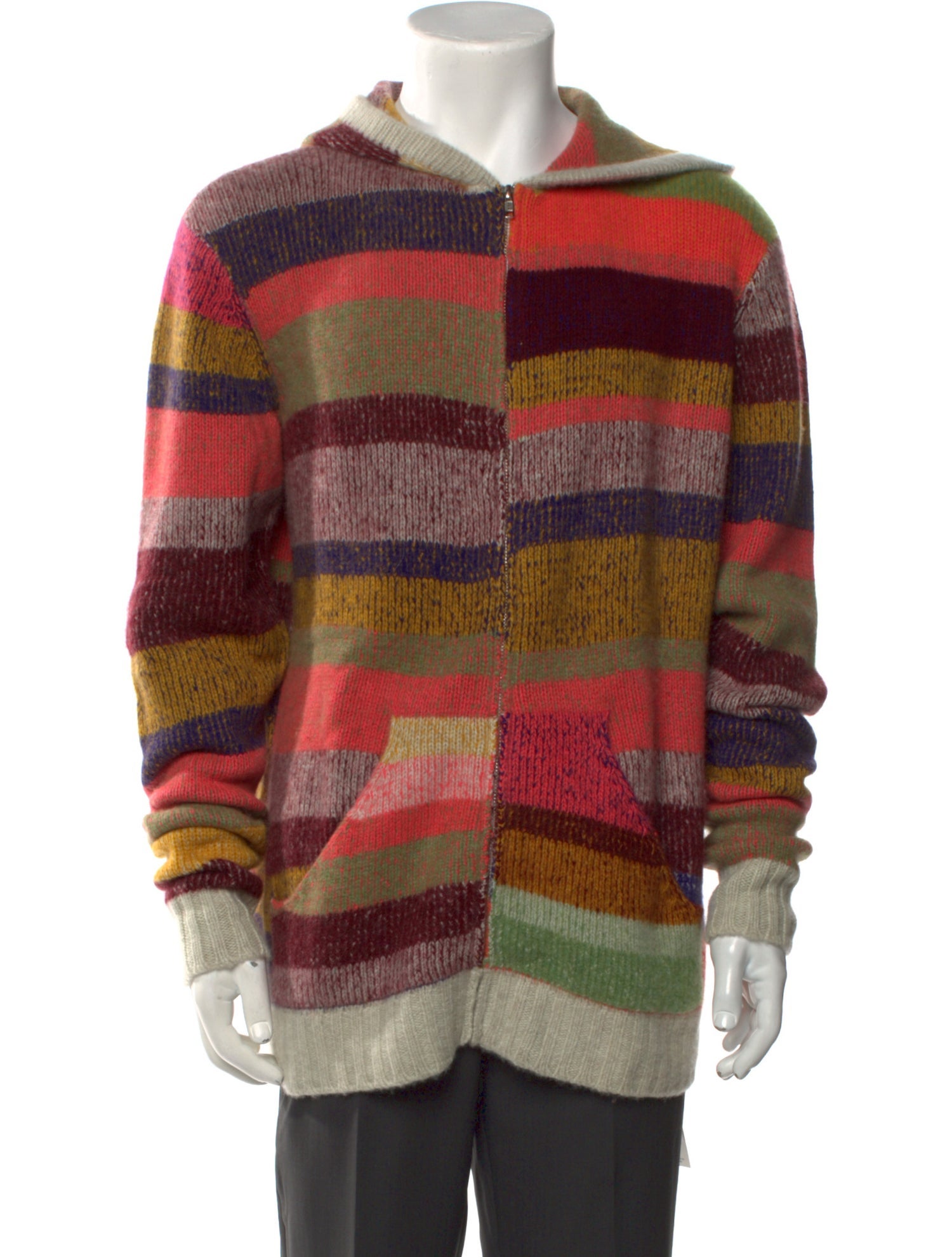 The Elder Statesman Cashmere Striped Cardigan