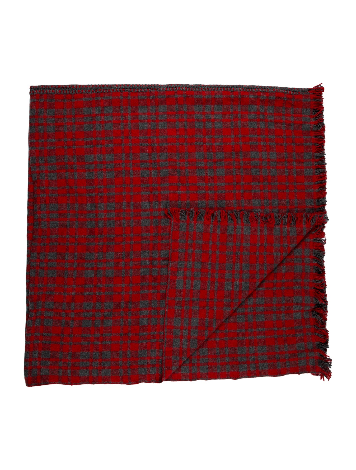 The Elder Statesman Plaid Throw Blanket