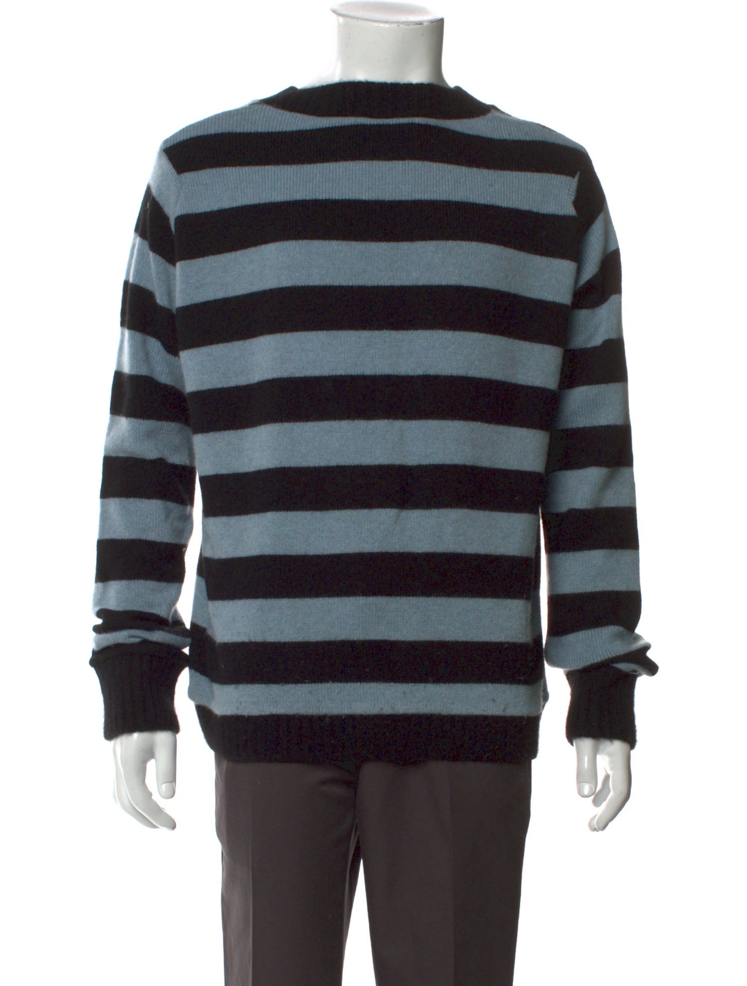 The Elder Statesman Cashmere Striped Pullover
