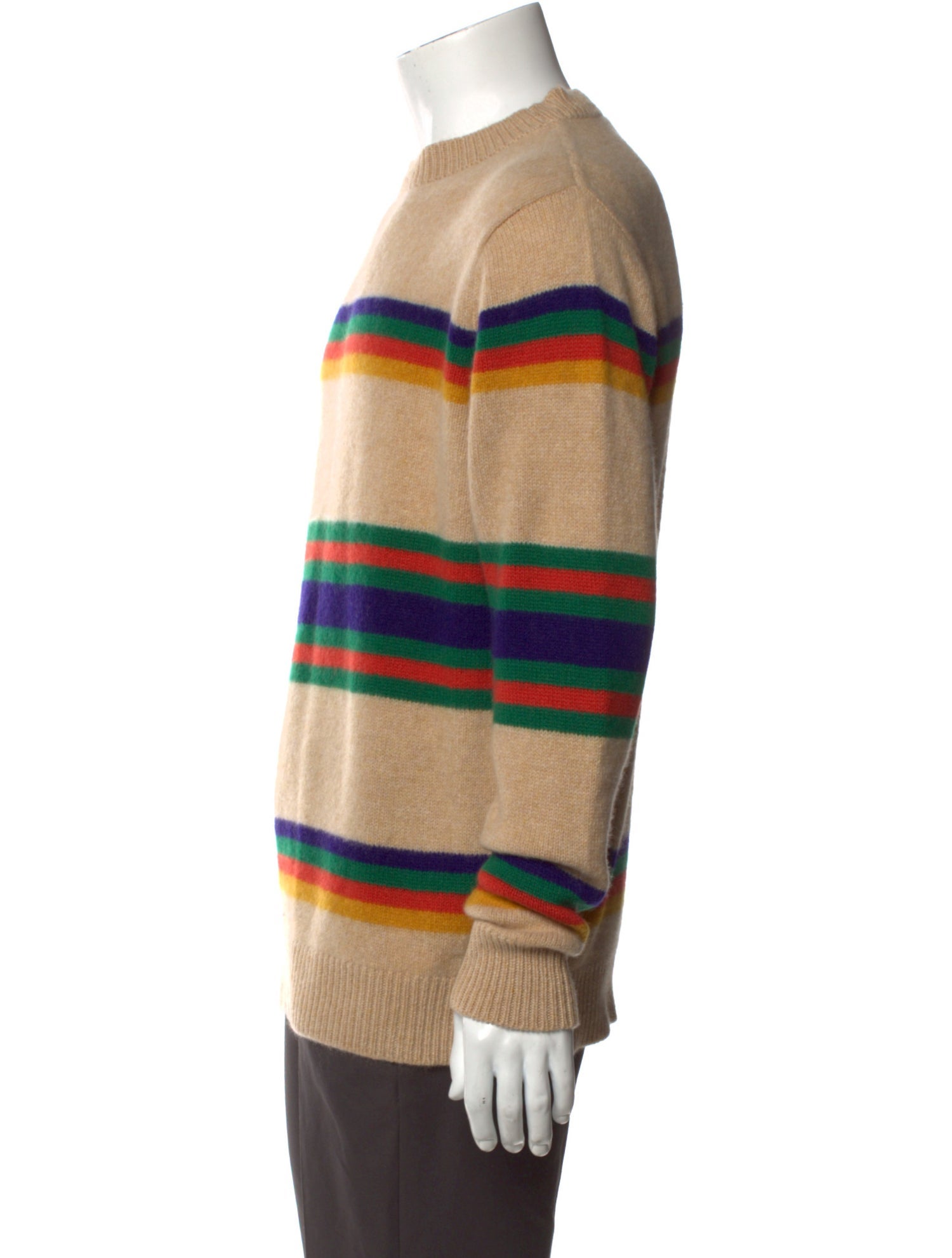 The Elder Statesman Cashmere Striped Pullover