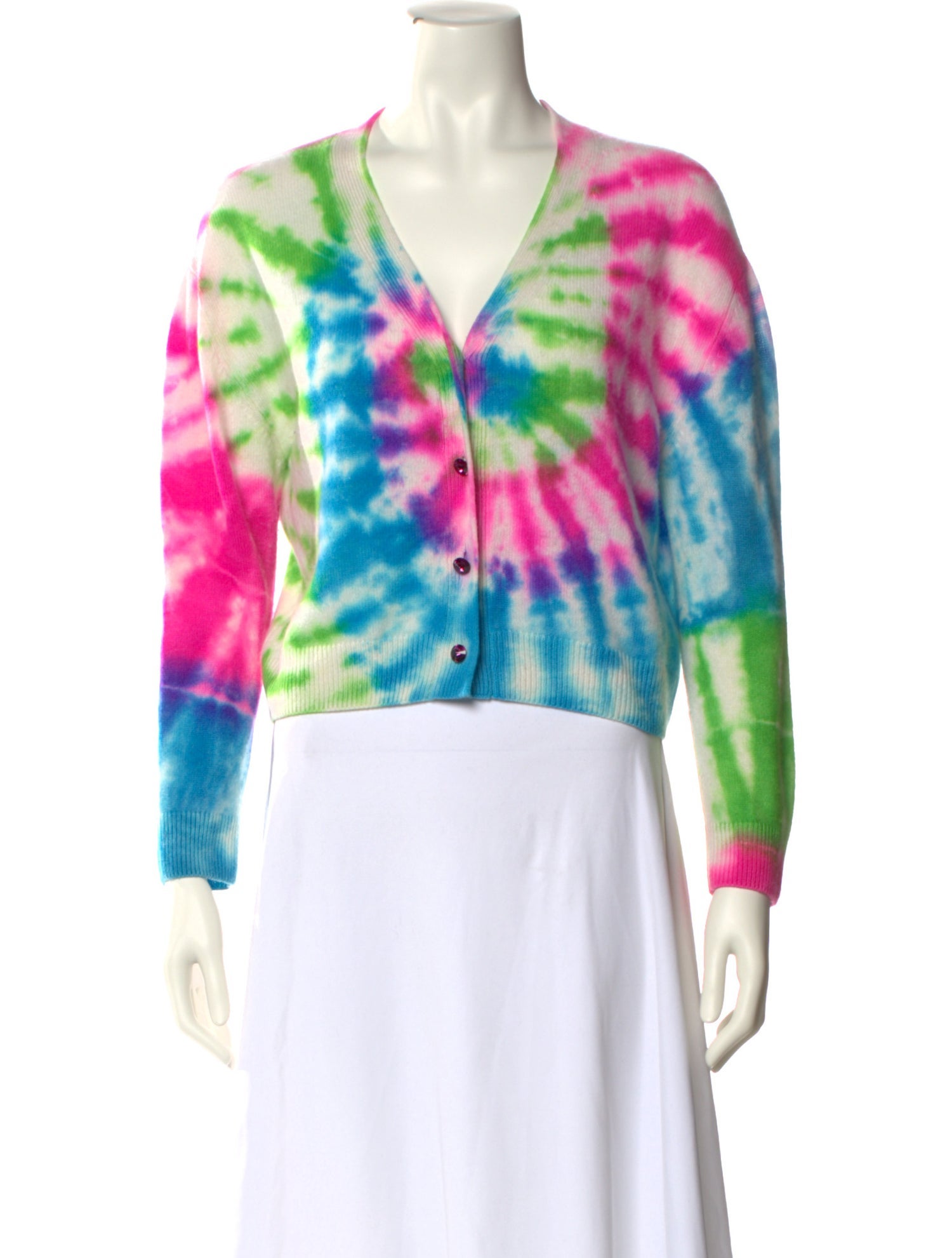 The Elder Statesman Cashmere Tie-Dye Print Sweater