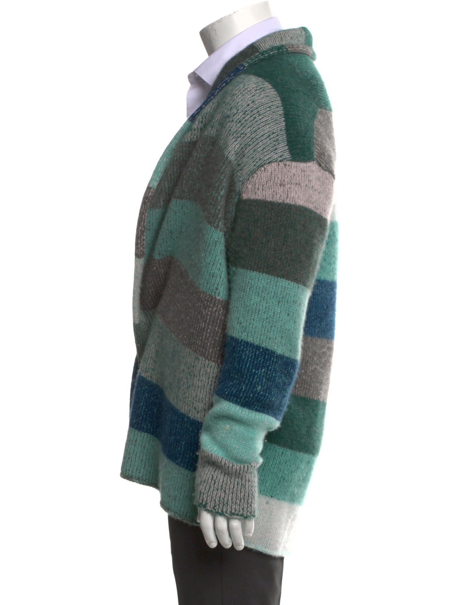 The Elder Statesman Cashmere Striped Cardigan