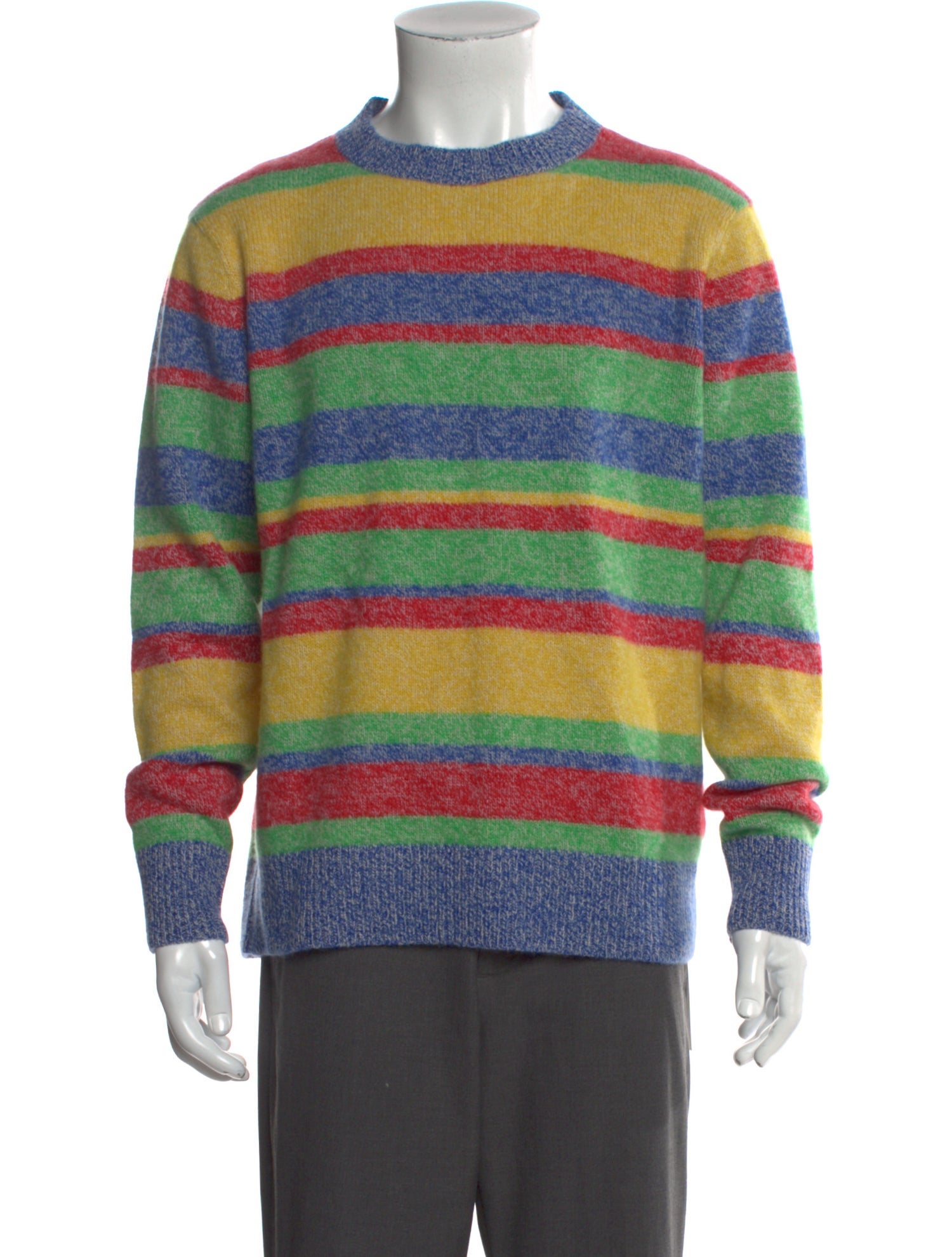The Elder Statesman Cashmere Striped Pullover