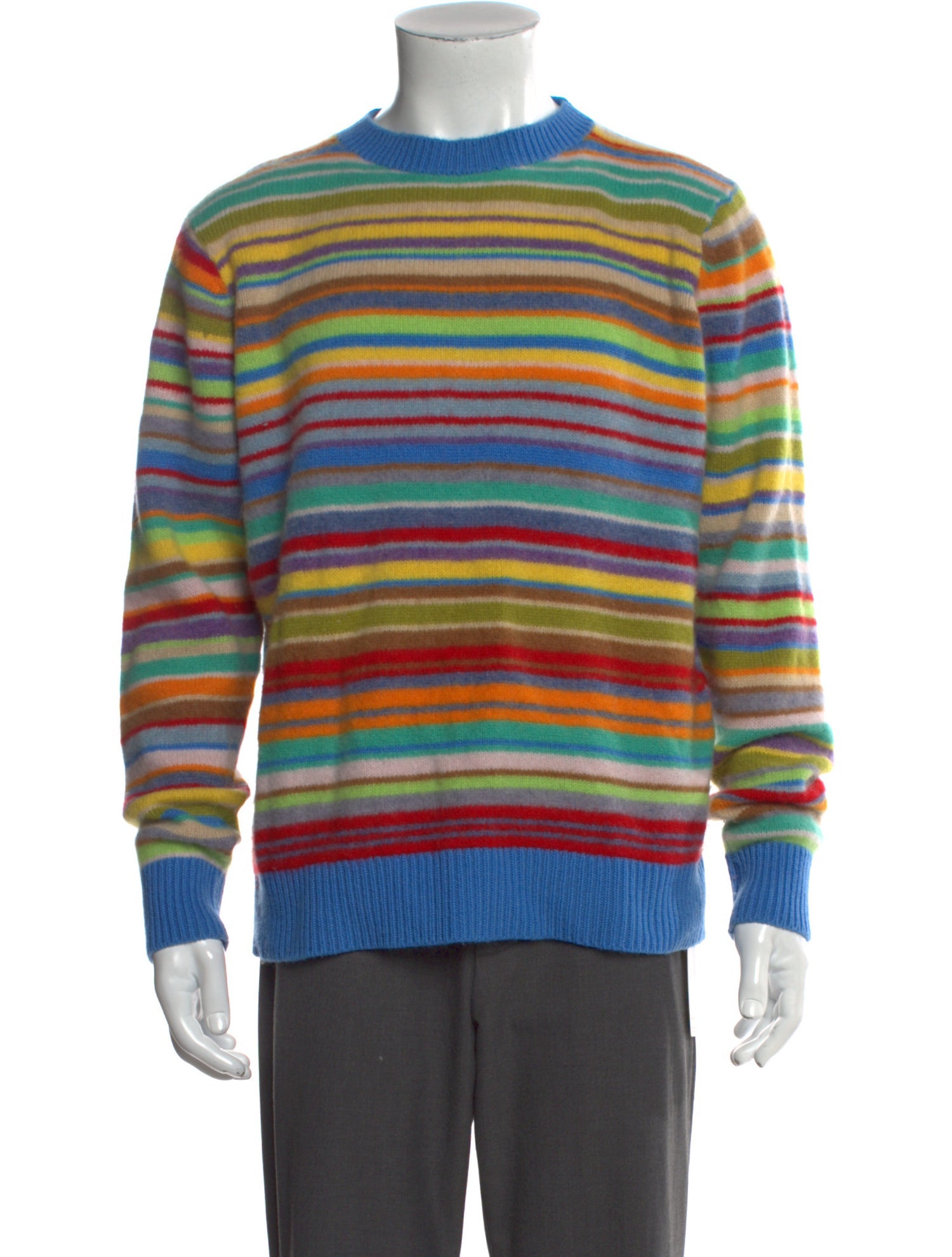 The Elder Statesman Cashmere Striped Pullover