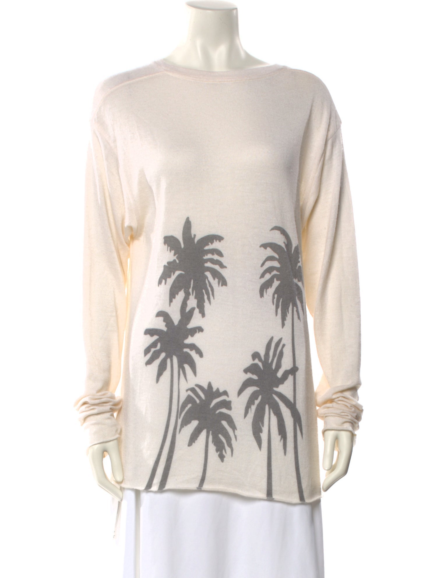 The Elder Statesman Cashmere Bateau Neckline Sweater