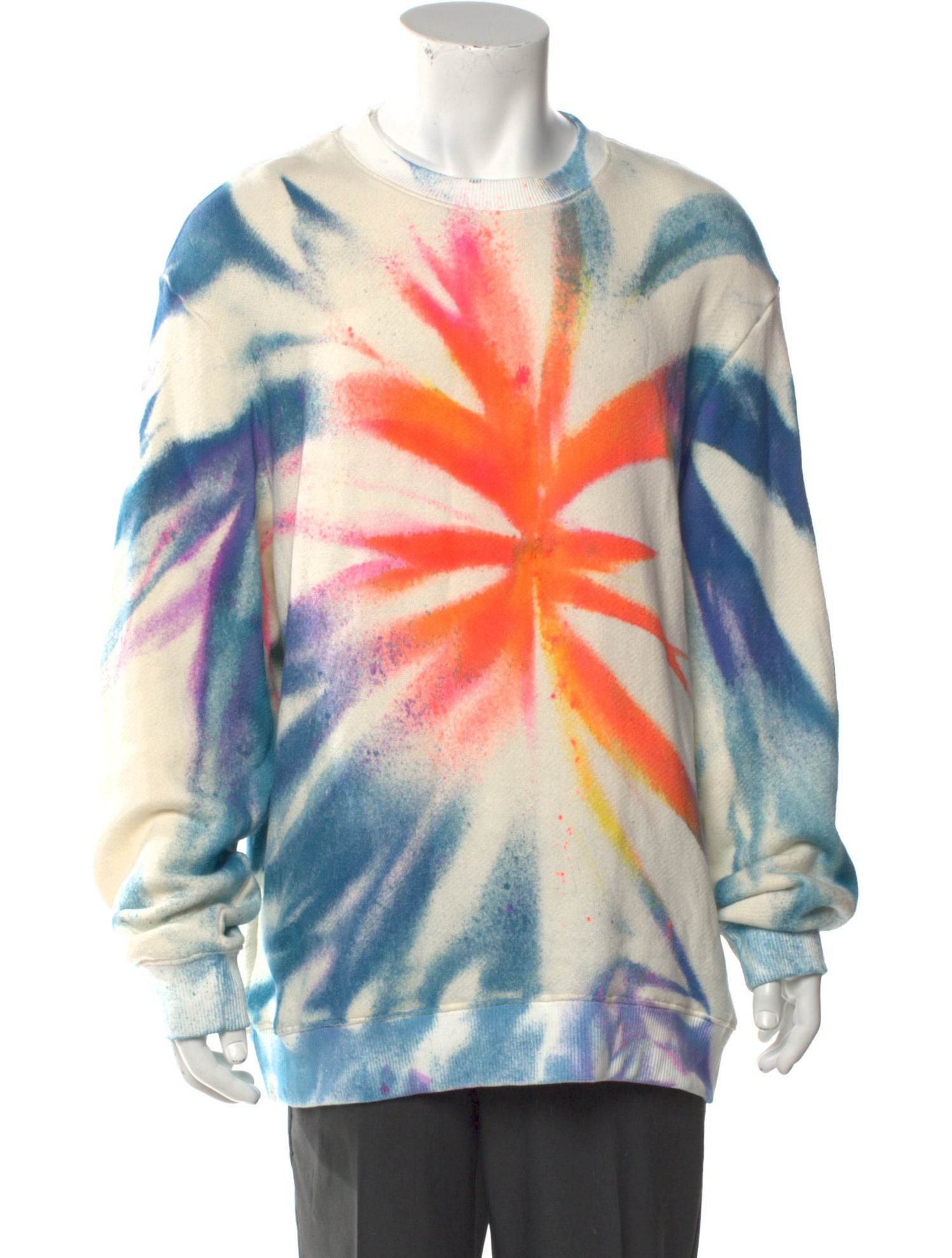 The Elder Statesman Tie-Dye Print Crew Neck Pullover