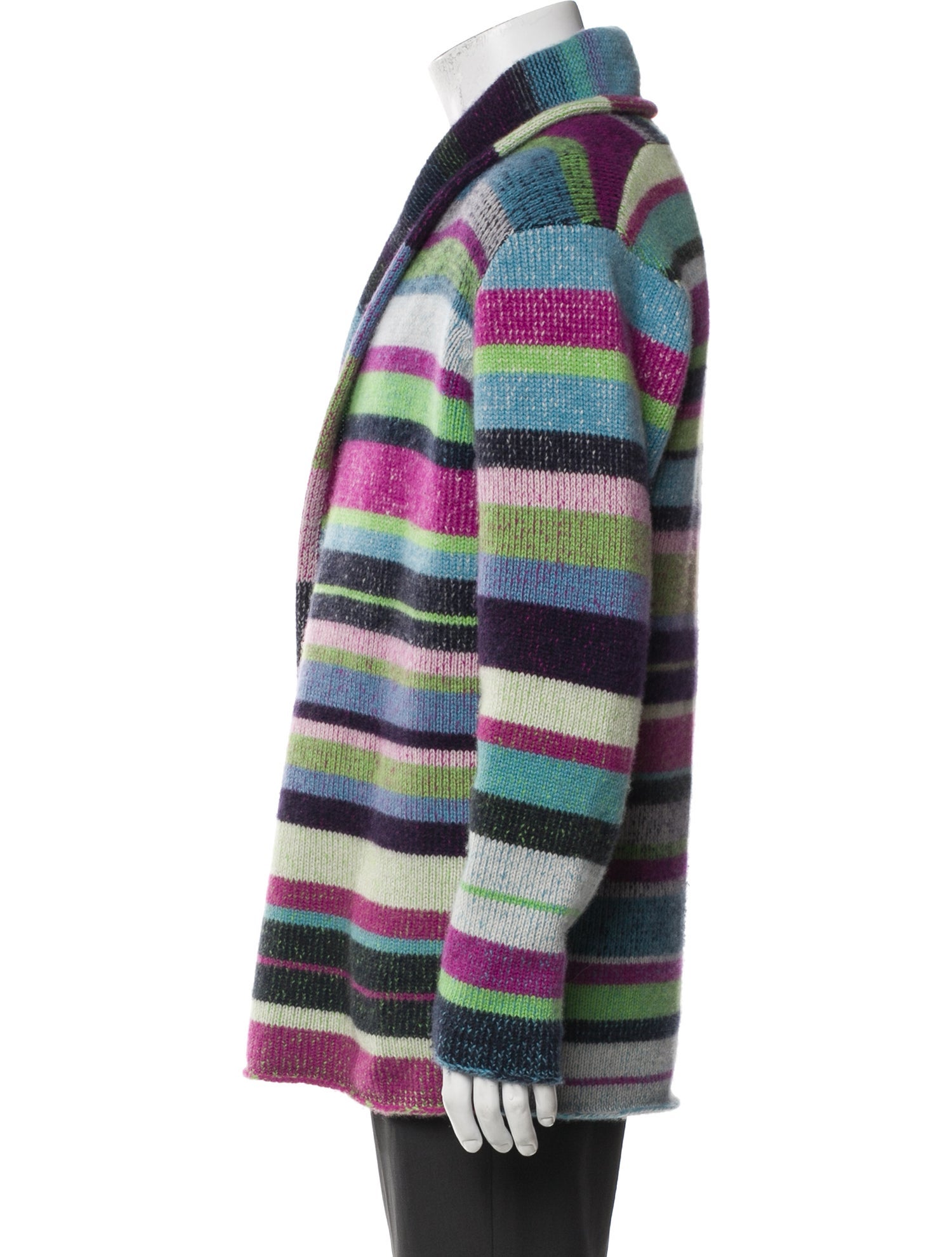 The Elder Statesman Cashmere Striped Cardigan