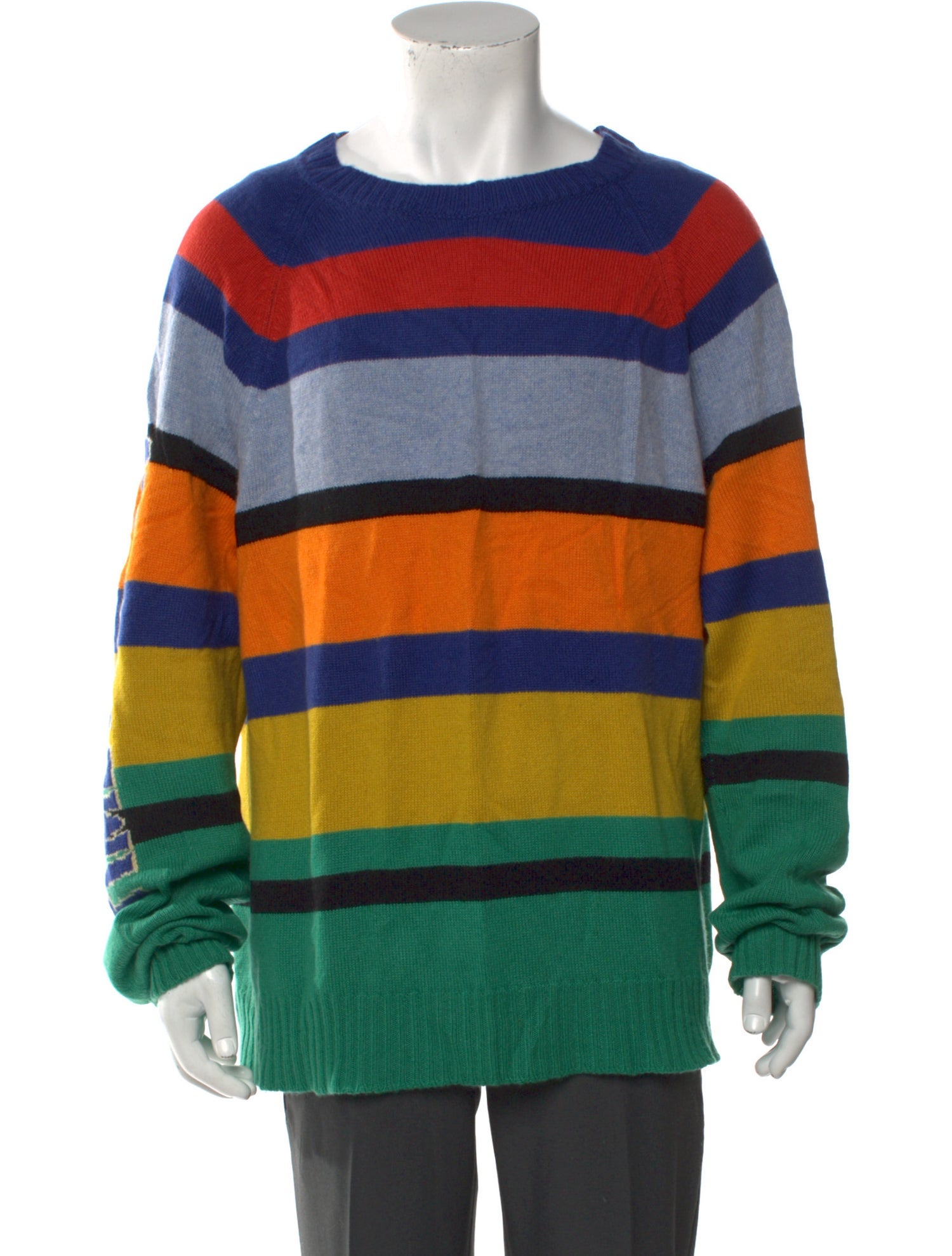 The Elder Statesman Cashmere Striped Pullover