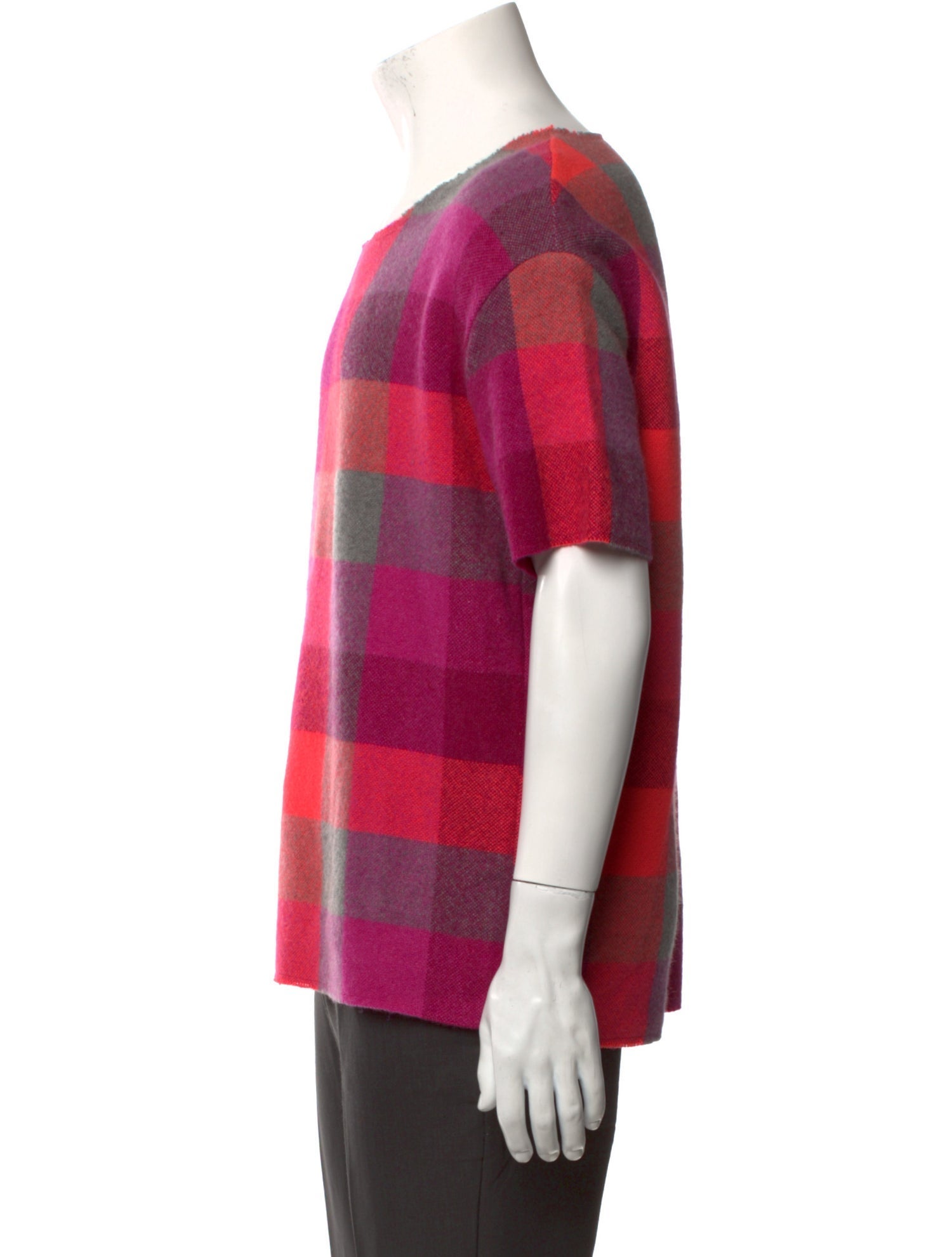 The Elder Statesman Cashmere Plaid Print Pullover