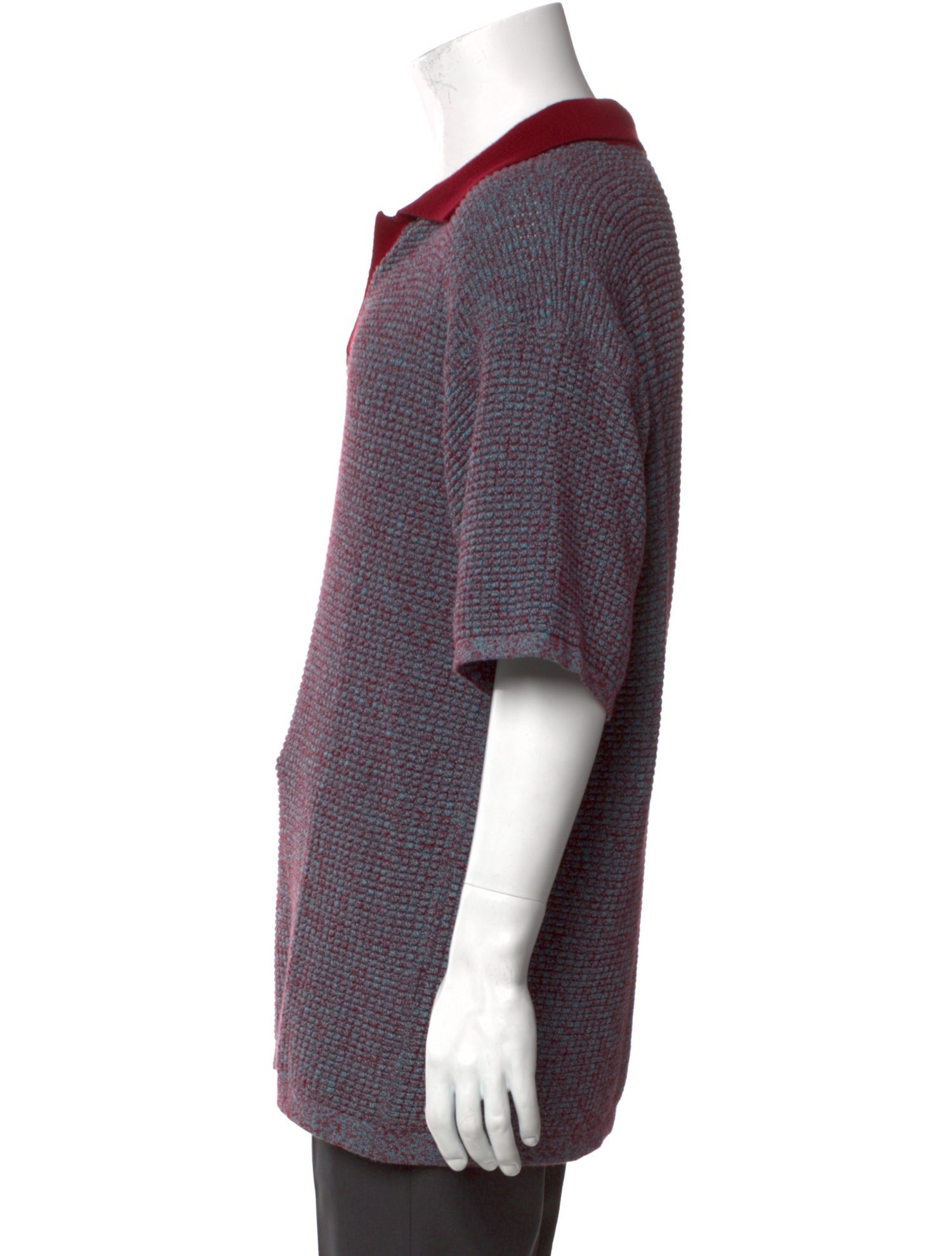 The Elder Statesman Striped V-Neck Polo Sweater