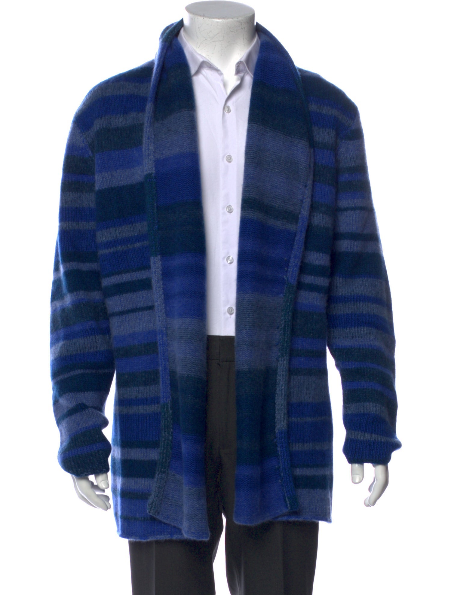 The Elder Statesman Cashmere Striped Cardigan