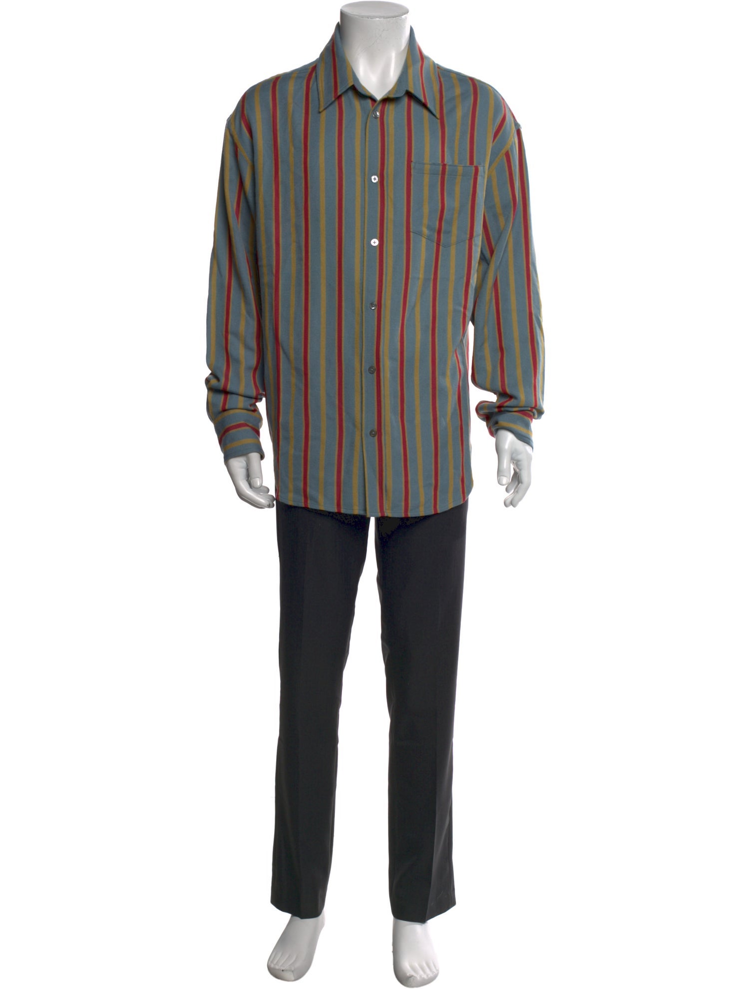 The Elder Statesman Striped Long Sleeve Shirt