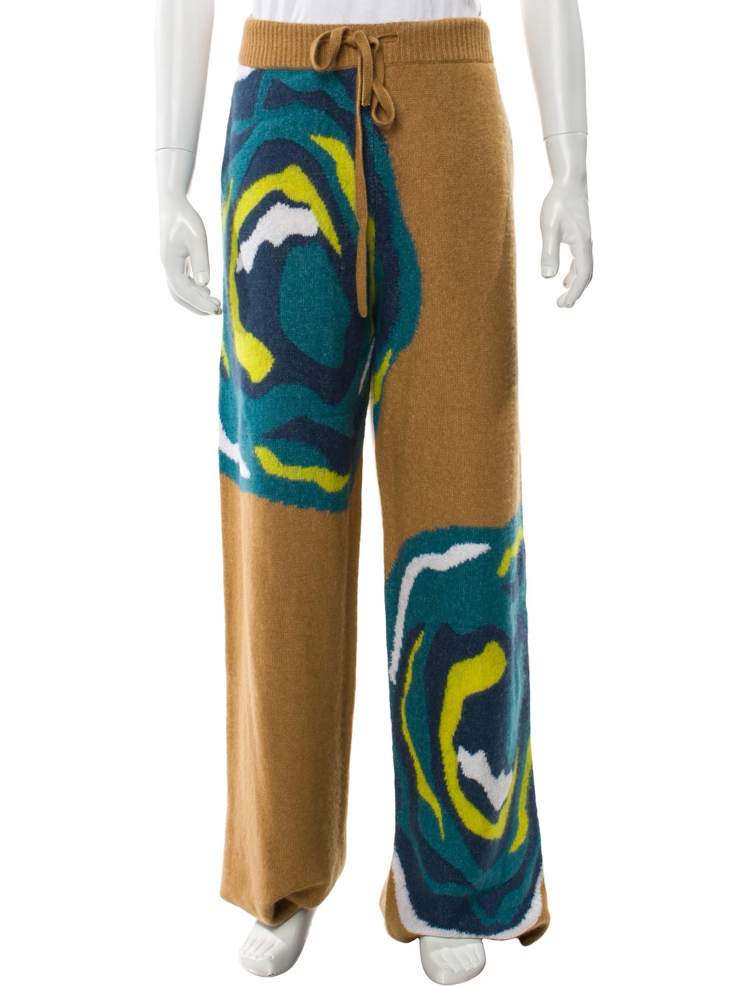 The Elder Statesman Cashmere Printed Lounge Bottoms w/ Tags