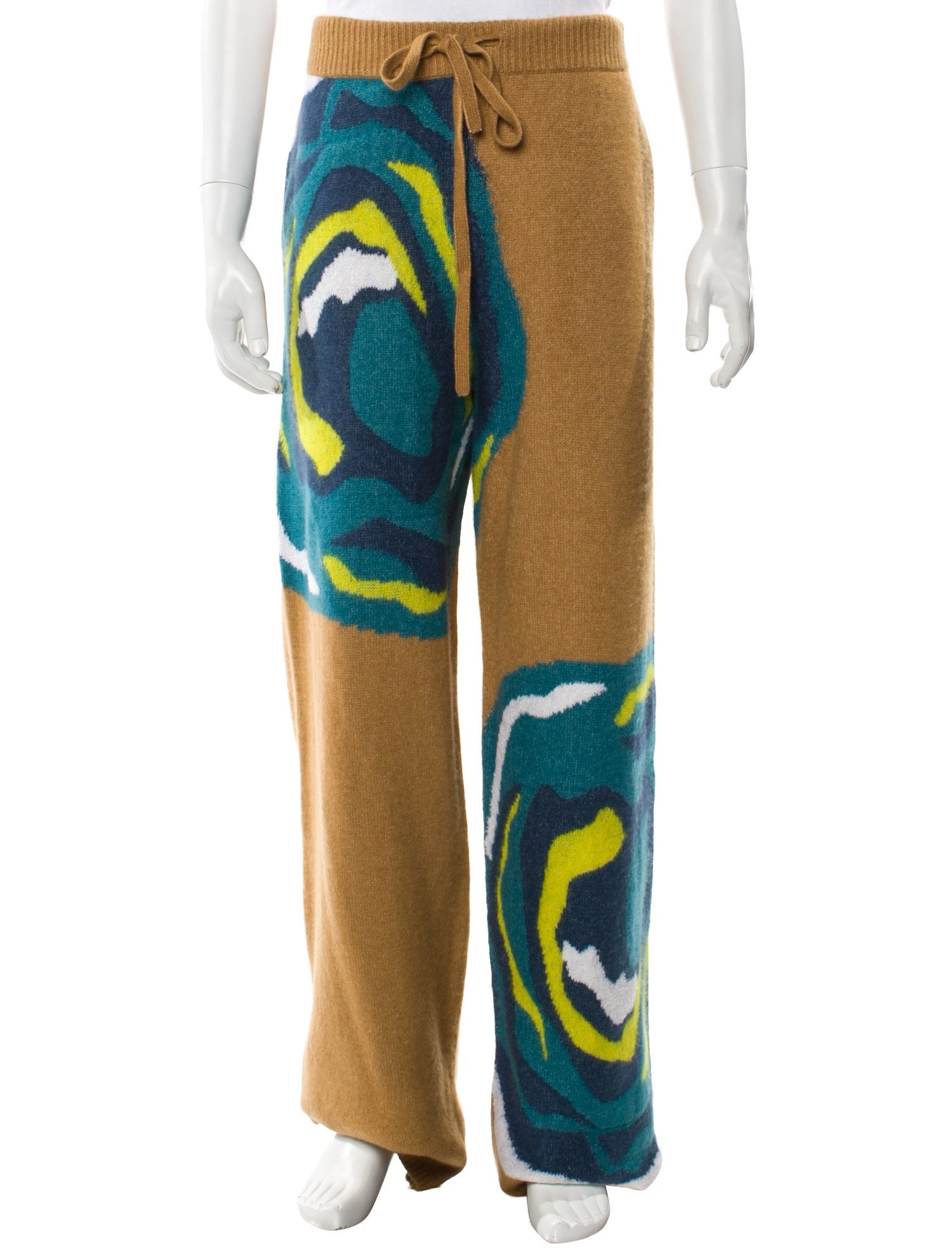 The Elder Statesman Cashmere Printed Lounge Bottoms w/ Tags