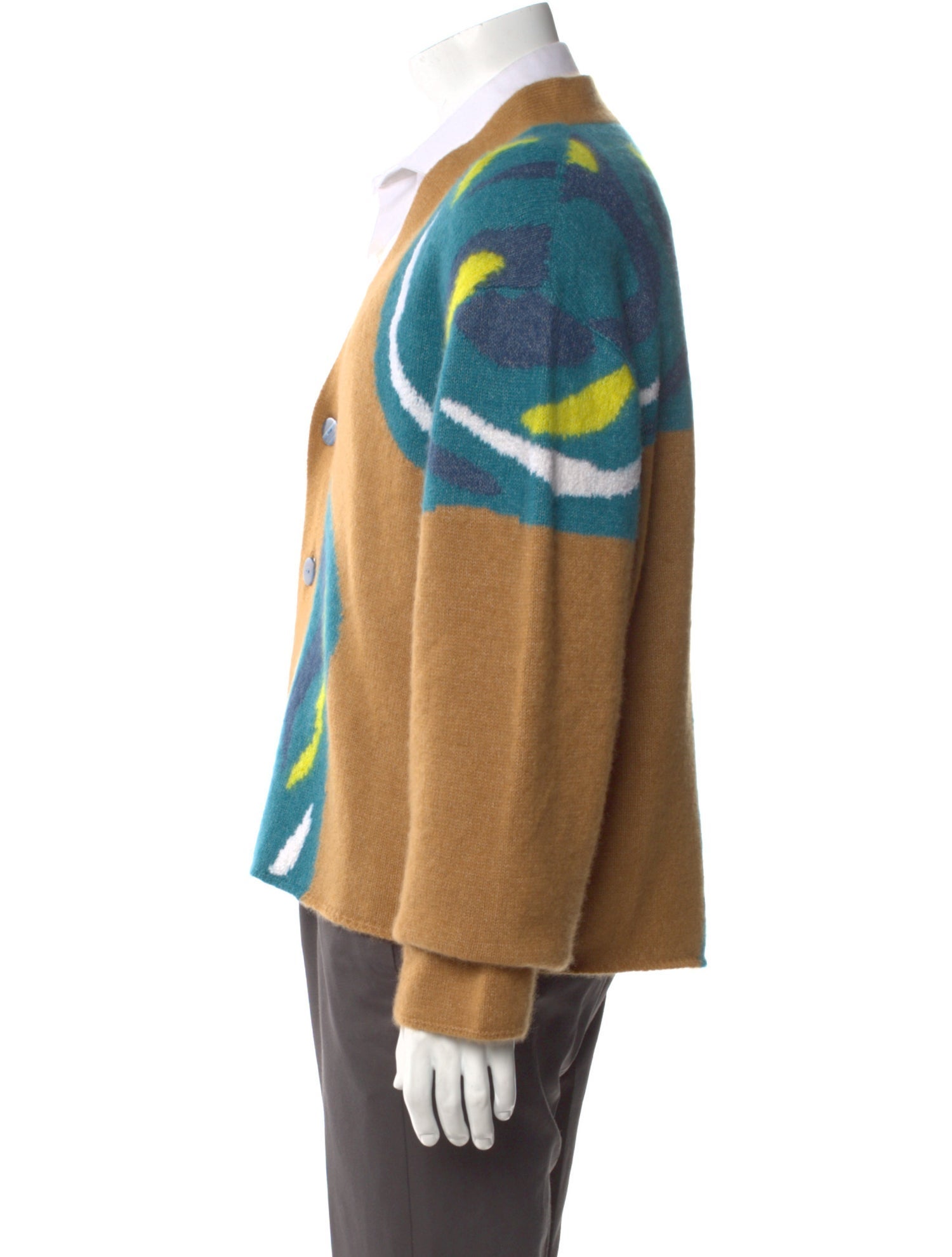 The Elder Statesman Cashmere Tie-Dye Print Cardigan w/ Tags