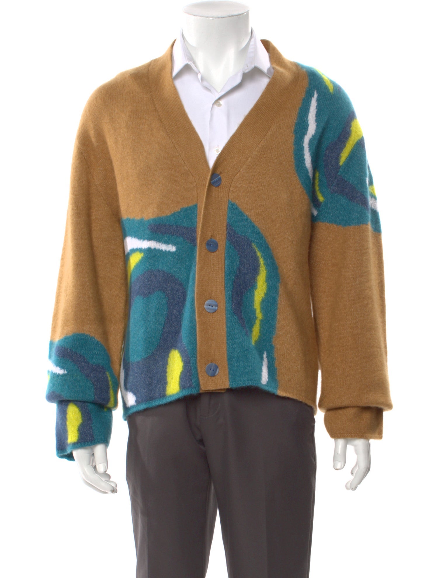 The Elder Statesman Cashmere Tie-Dye Print Cardigan